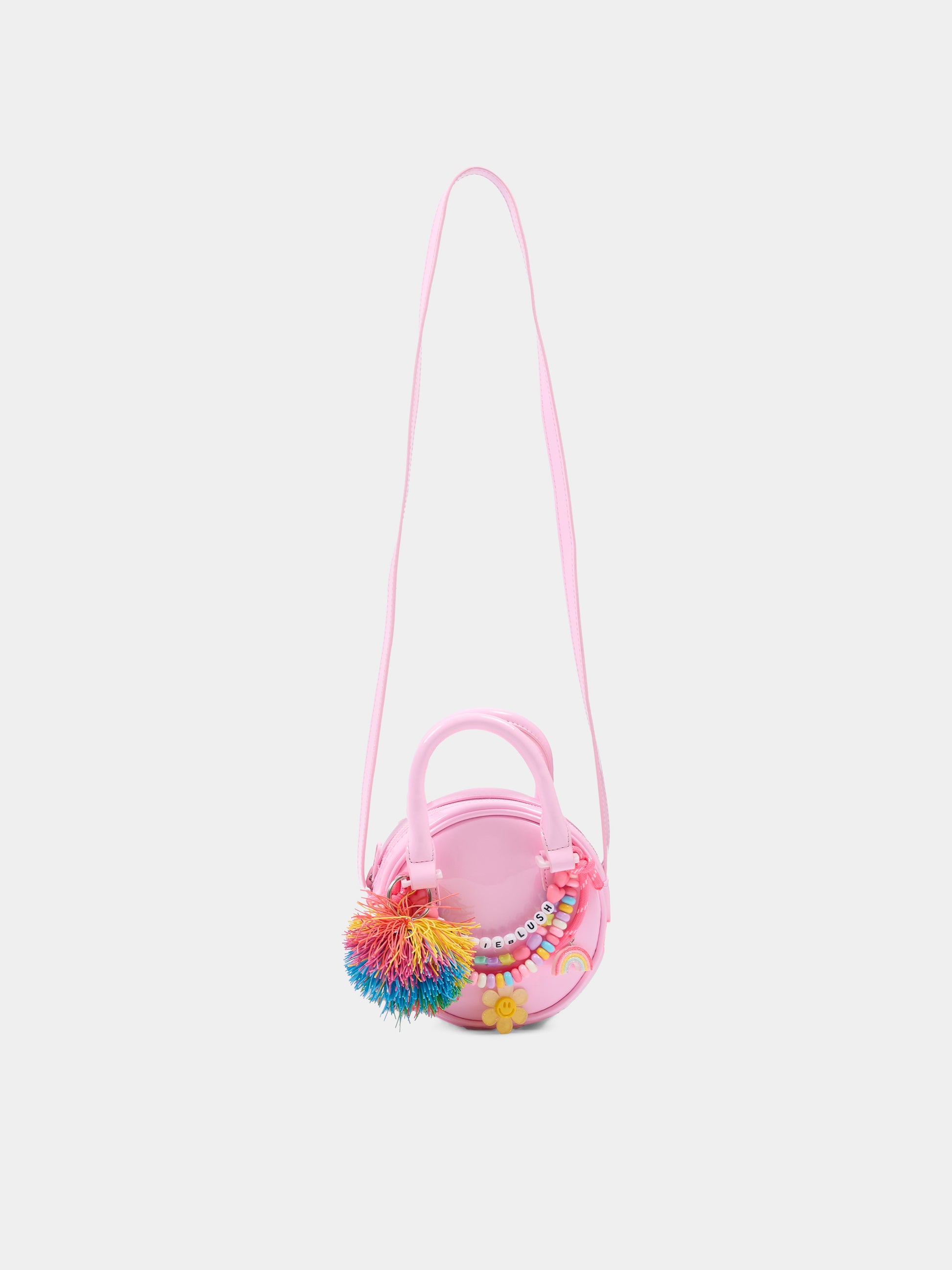 Pochette rosa per bambina con charms,Billieblush,U22045 46N