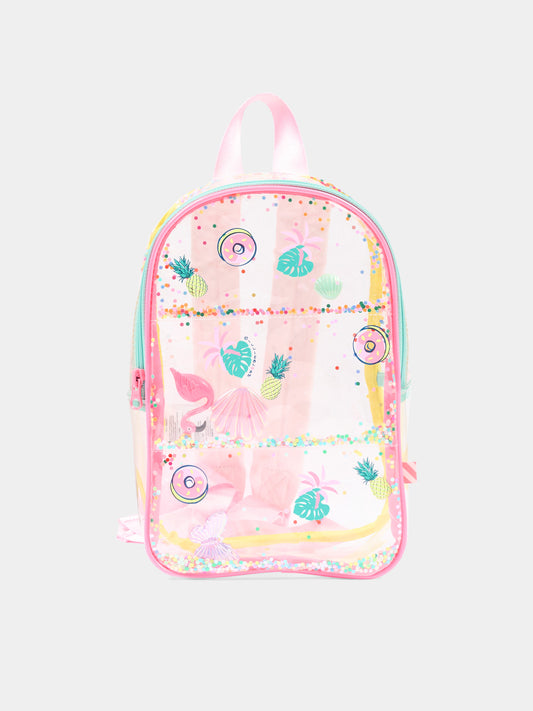 Zaino rosa per bambina con glitter,Billieblush,U22047 44L