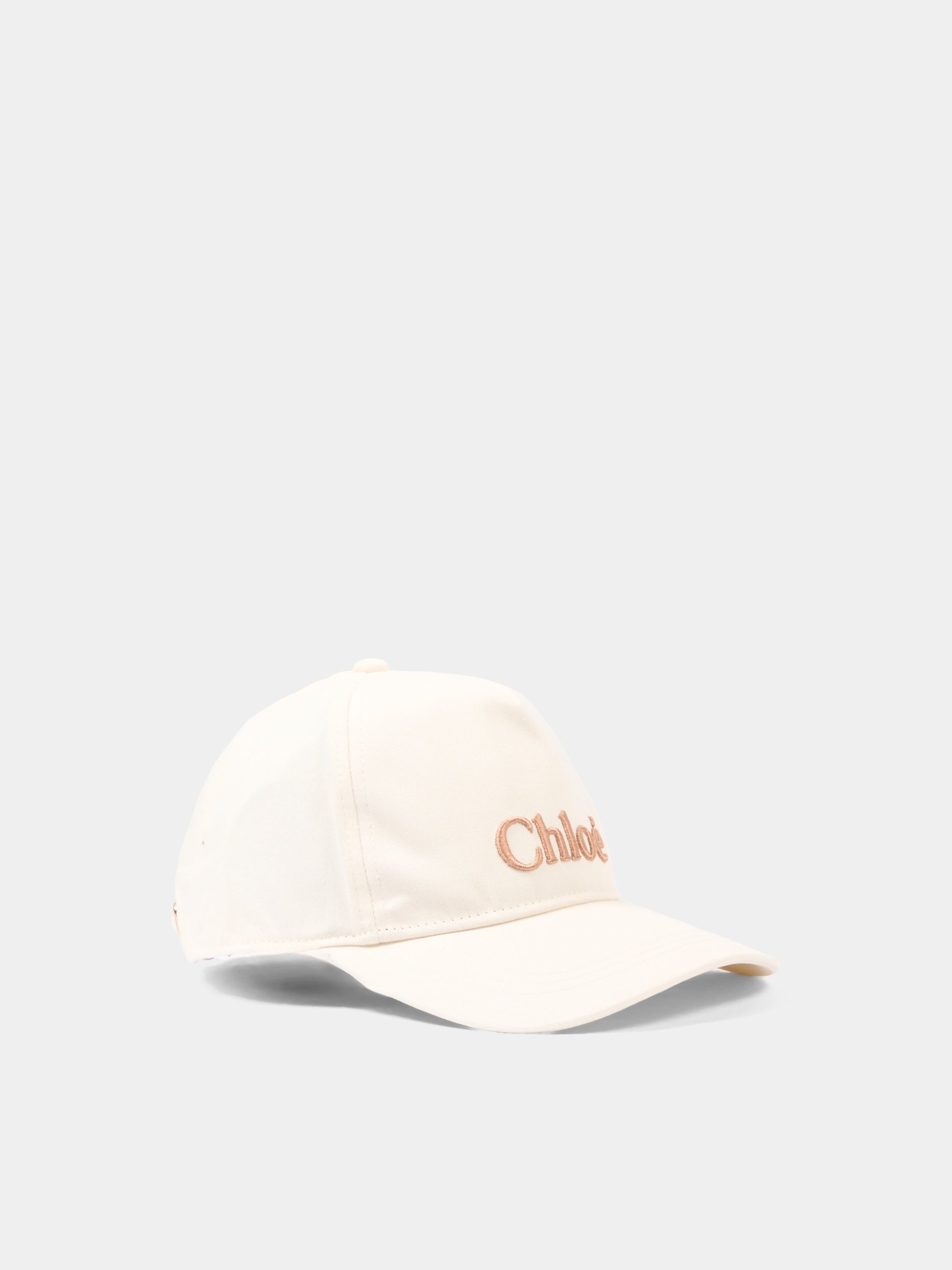 Cappello con visiera bianco per bambina,Chloé Kids,C20871 105