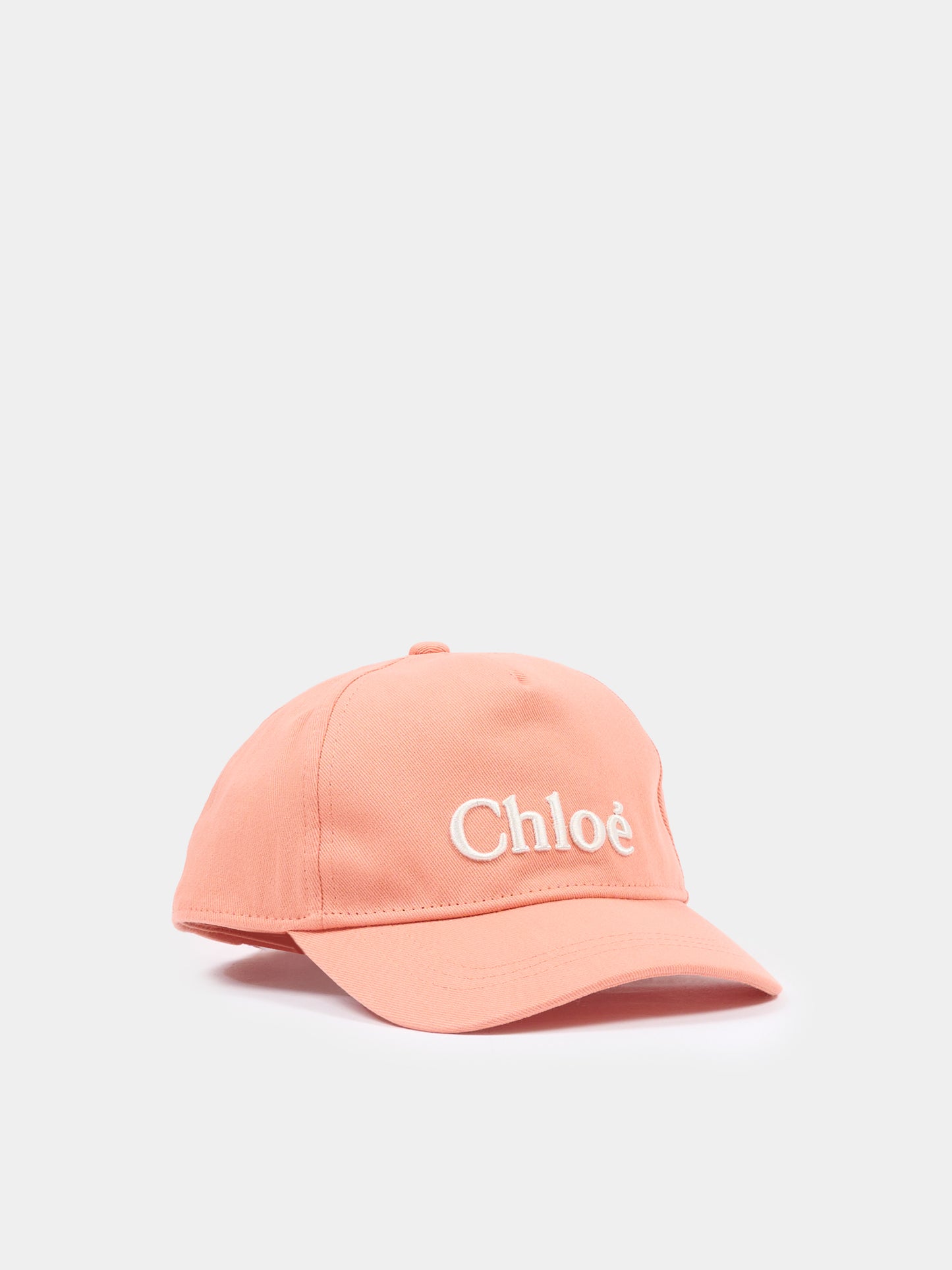 Cappello arancione per bambina con logo ricamato,Chloé Kids,C20871 43A