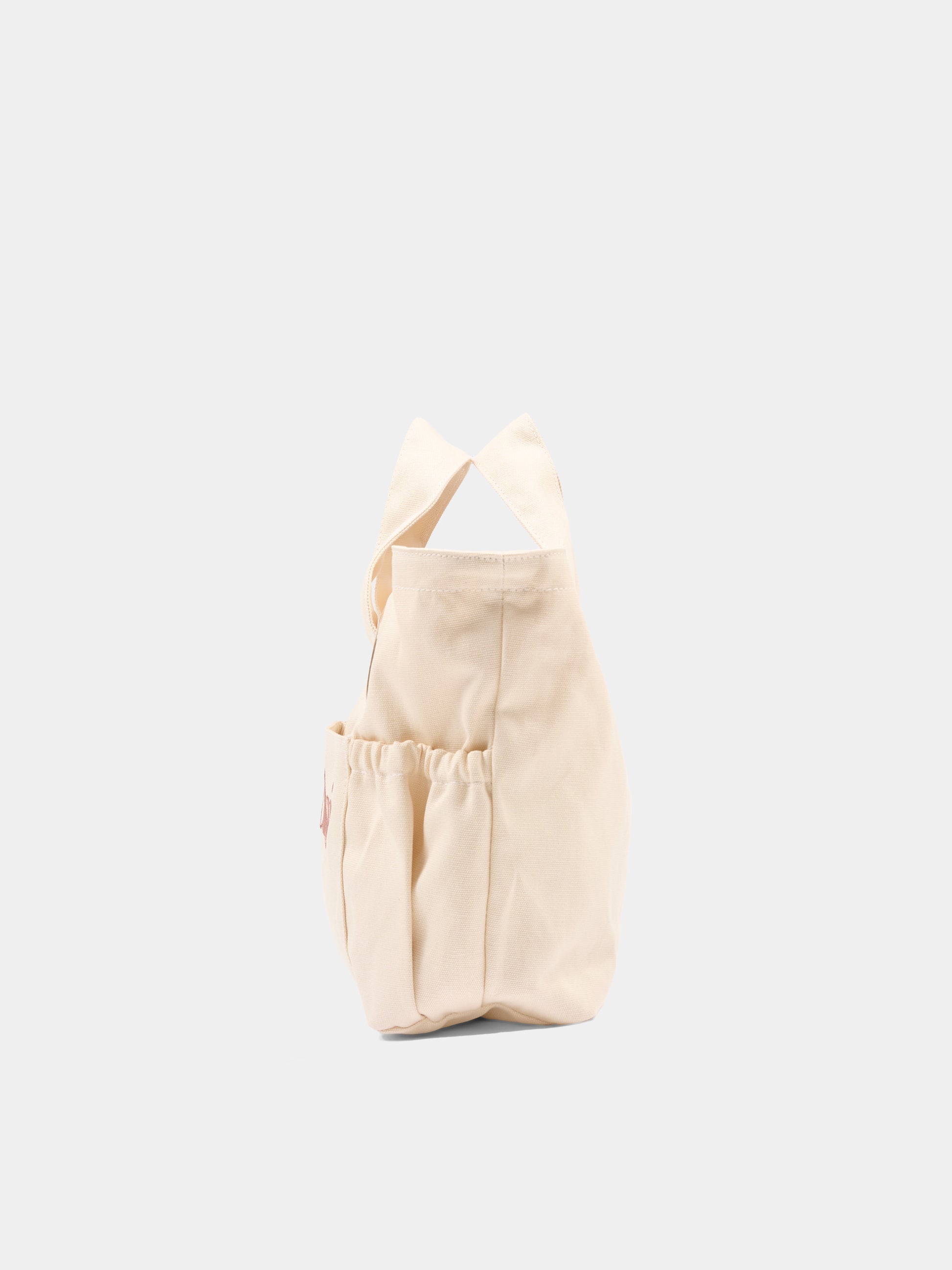 Borsa avorio per bambina con logo ricamato,Chloé Kids,C20872 148