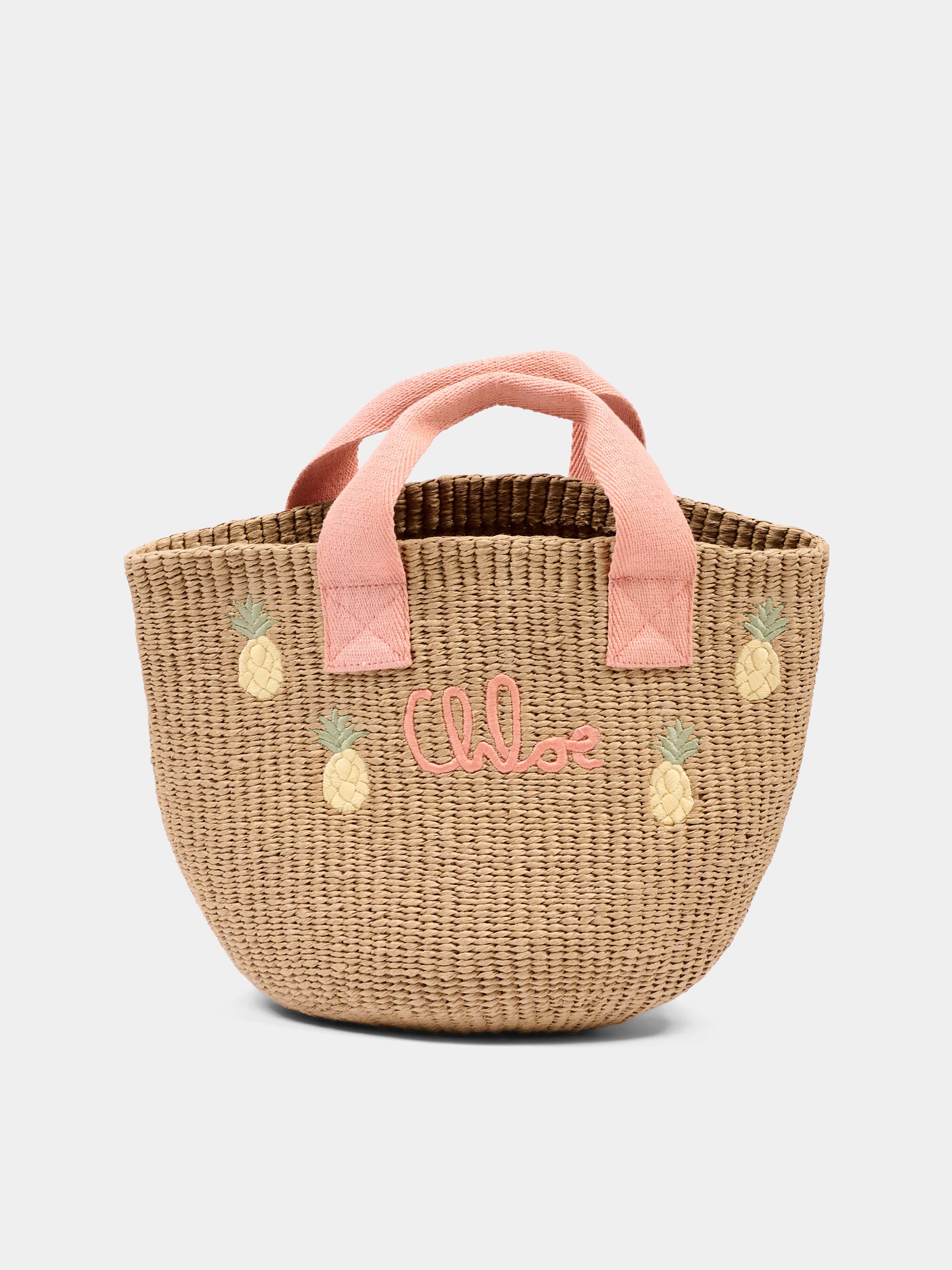 Borsa beige per bambina con logo,Chloé Kids,C20873 43A