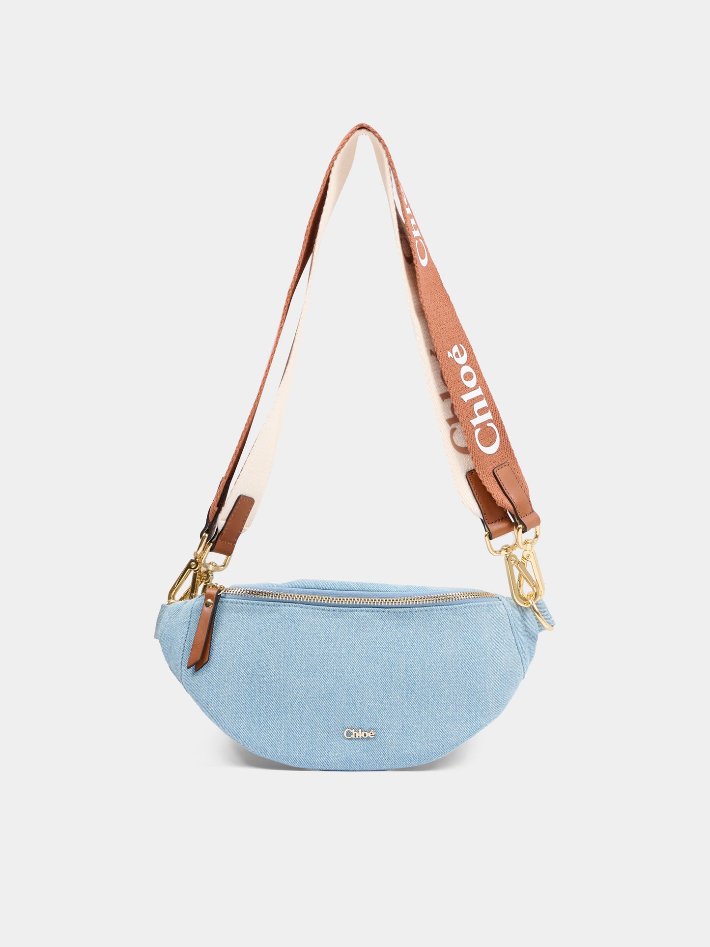 Marsupio denim per bambina con logo,Chloé Kids,C20880 Z10