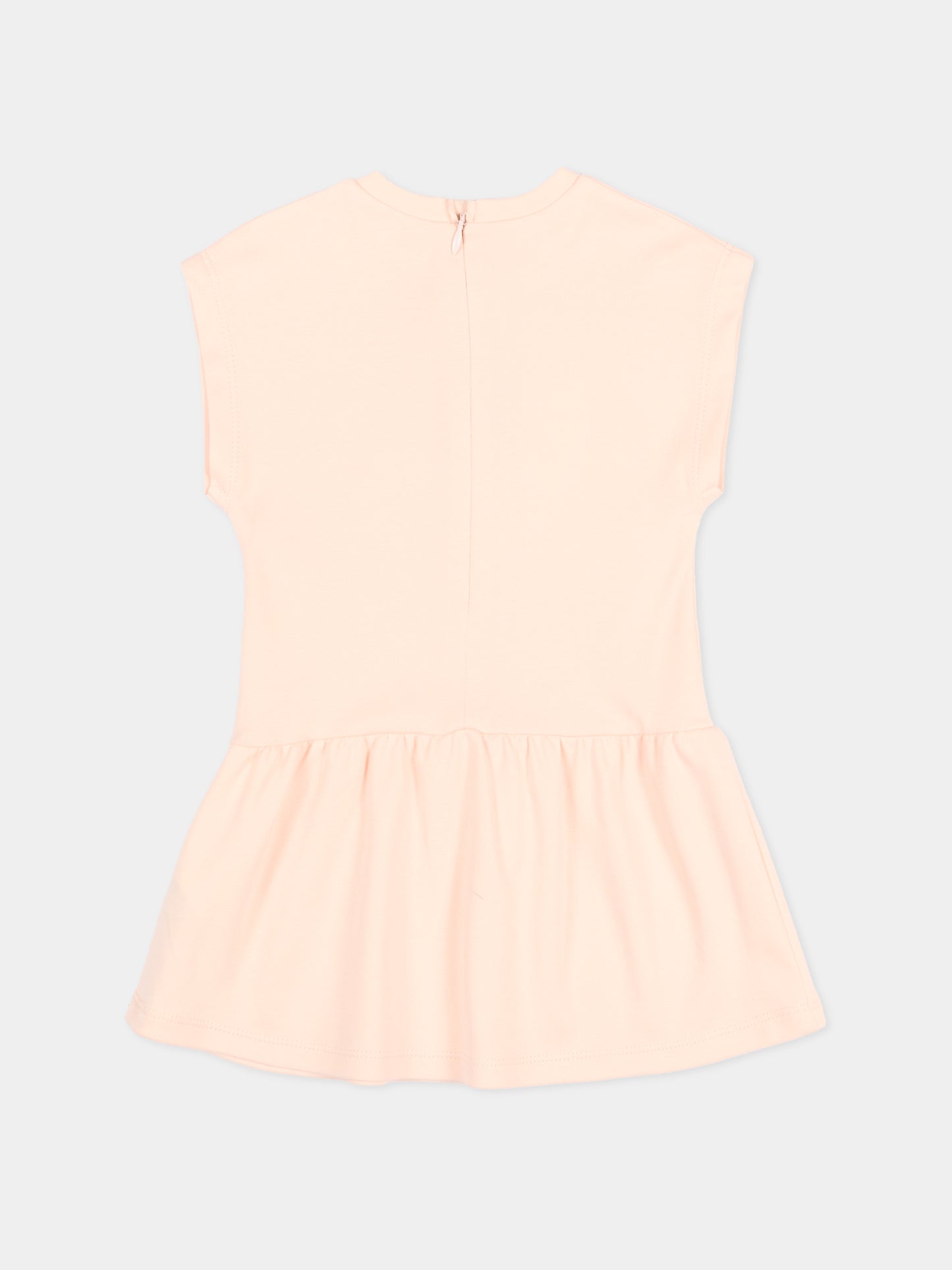 Vestito rosa per neonata con logo,Chloé Kids,C20888 46J