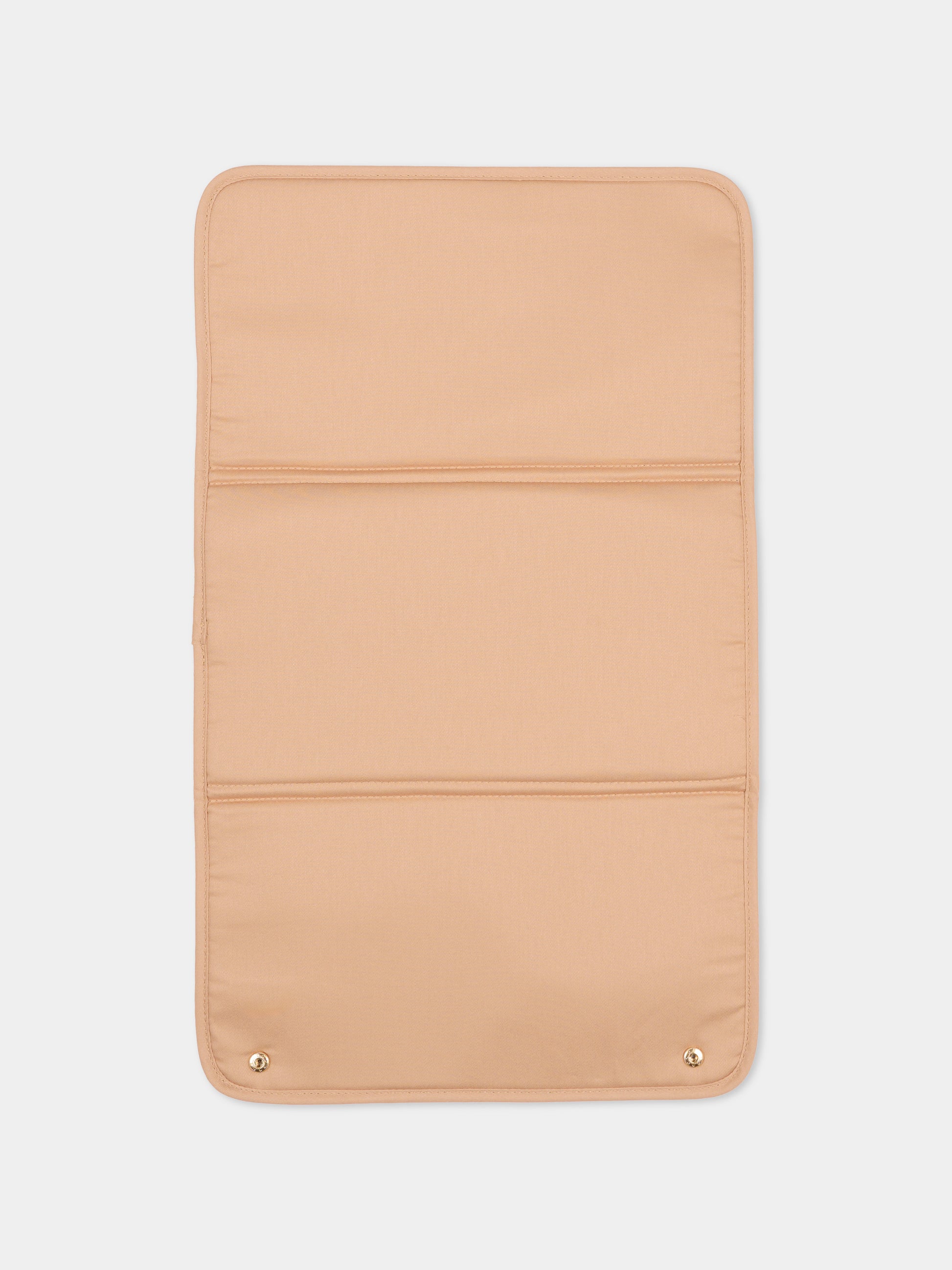 Borsa mamma beige per neonati con logo ricamato,Chloé Kids,C20942 244