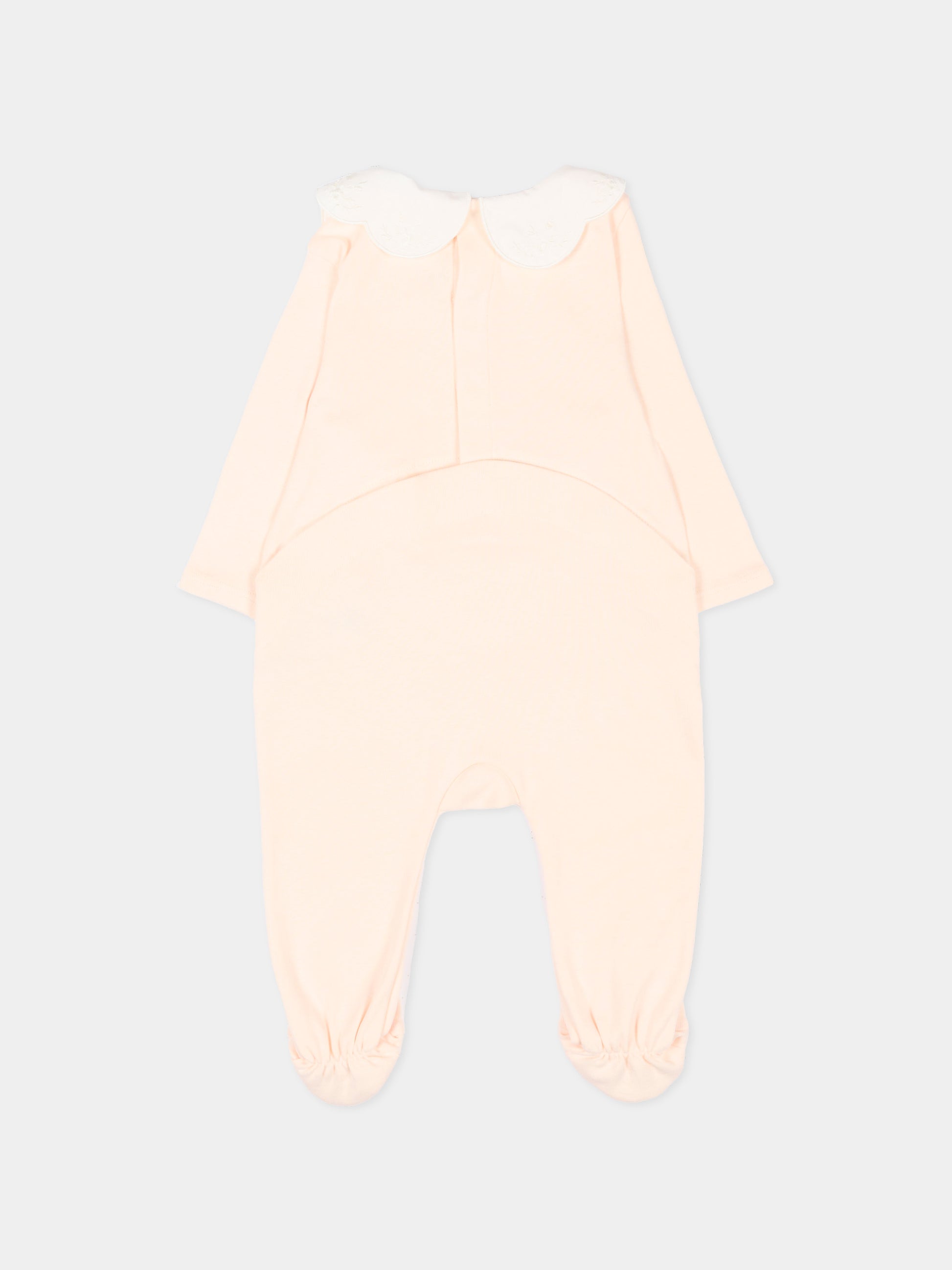 Set tutina rosa per neonata con logo,Chloé Kids,C21231 440