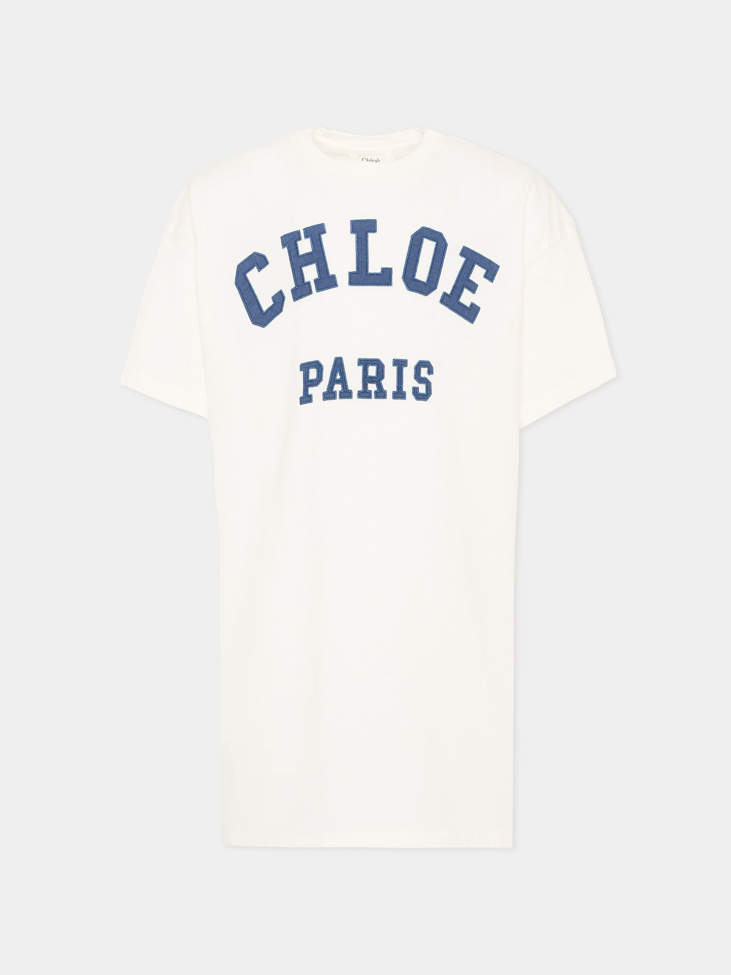 Vestito bianco per bambina con logo,Chloé Kids,C21239 117