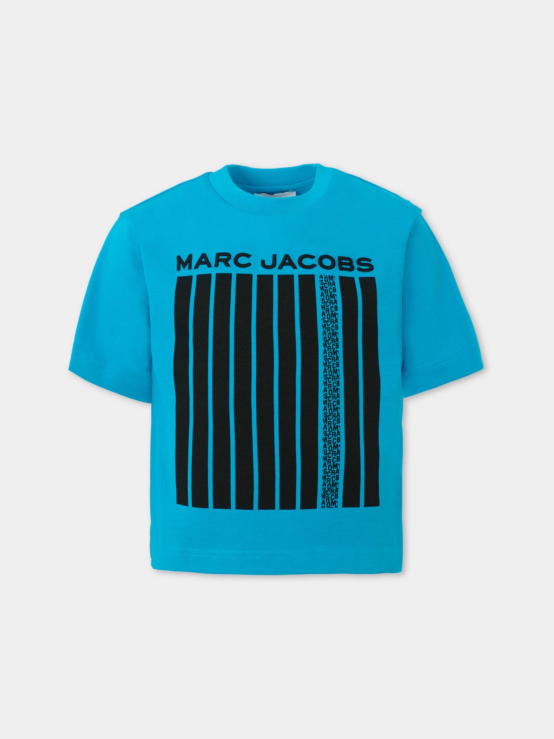 T-shirt azzurra per bambino con logo,Marc Jacobs,W60451 126