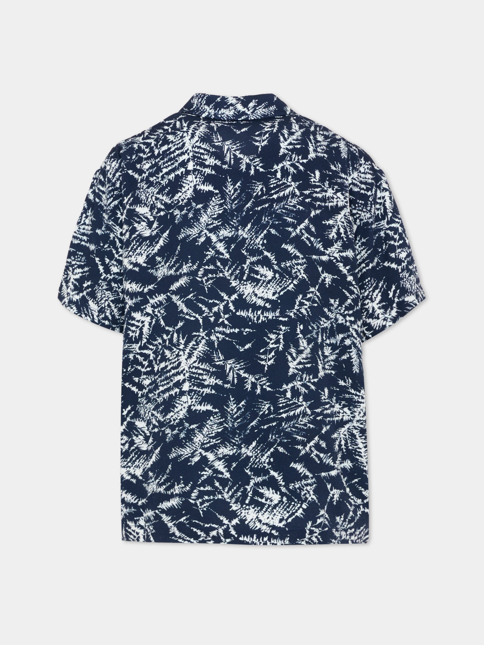 Camicia blu per bambino a stampa,Hugo,G01001 V21