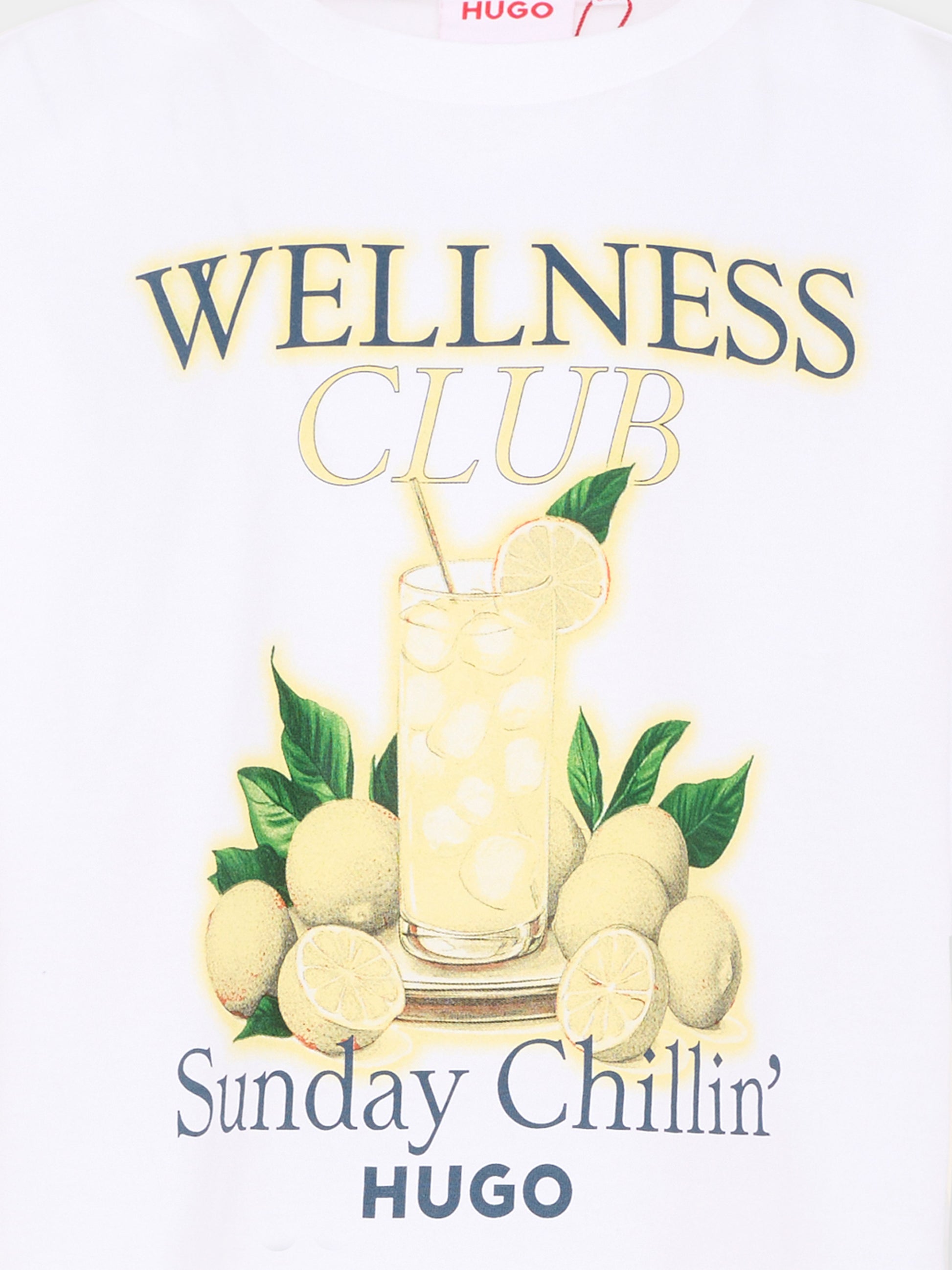 T-Shirt bianca HUGO per bambino con stampa limoni,Hugo,G01017 10P