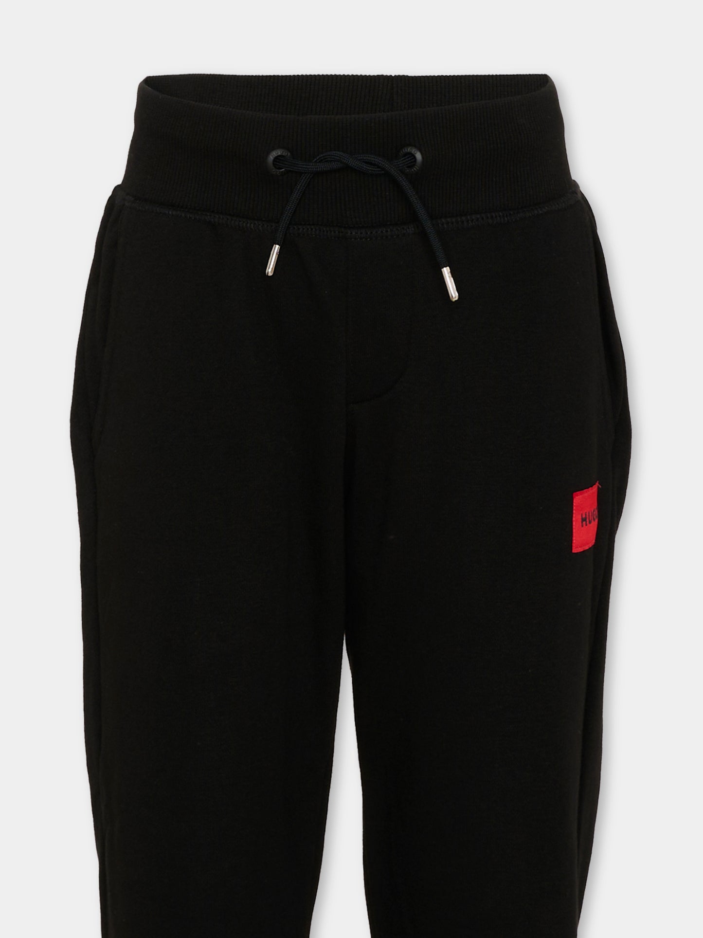 Pantaloni sportivi nero per bambino,Hugo,G01182 09B