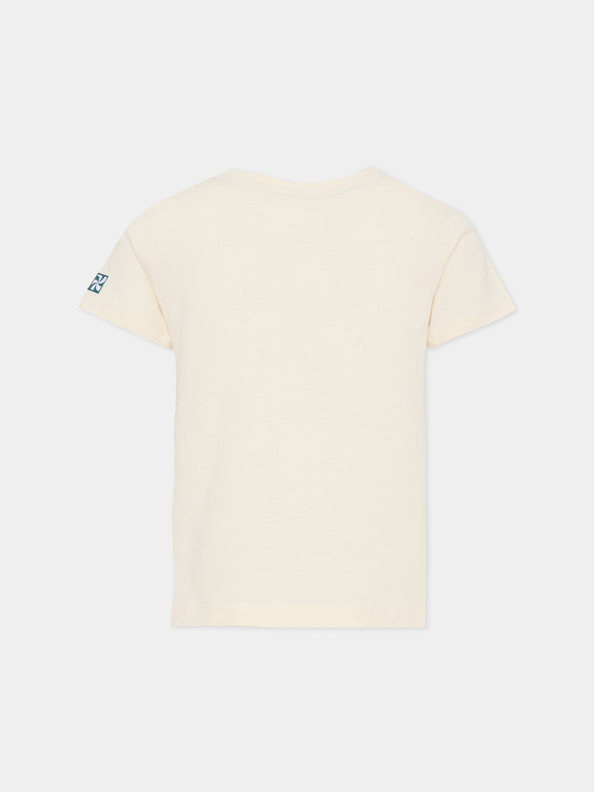 T-shirt avorio per bambina con racchette da tennis,Kids Around,L00001 126