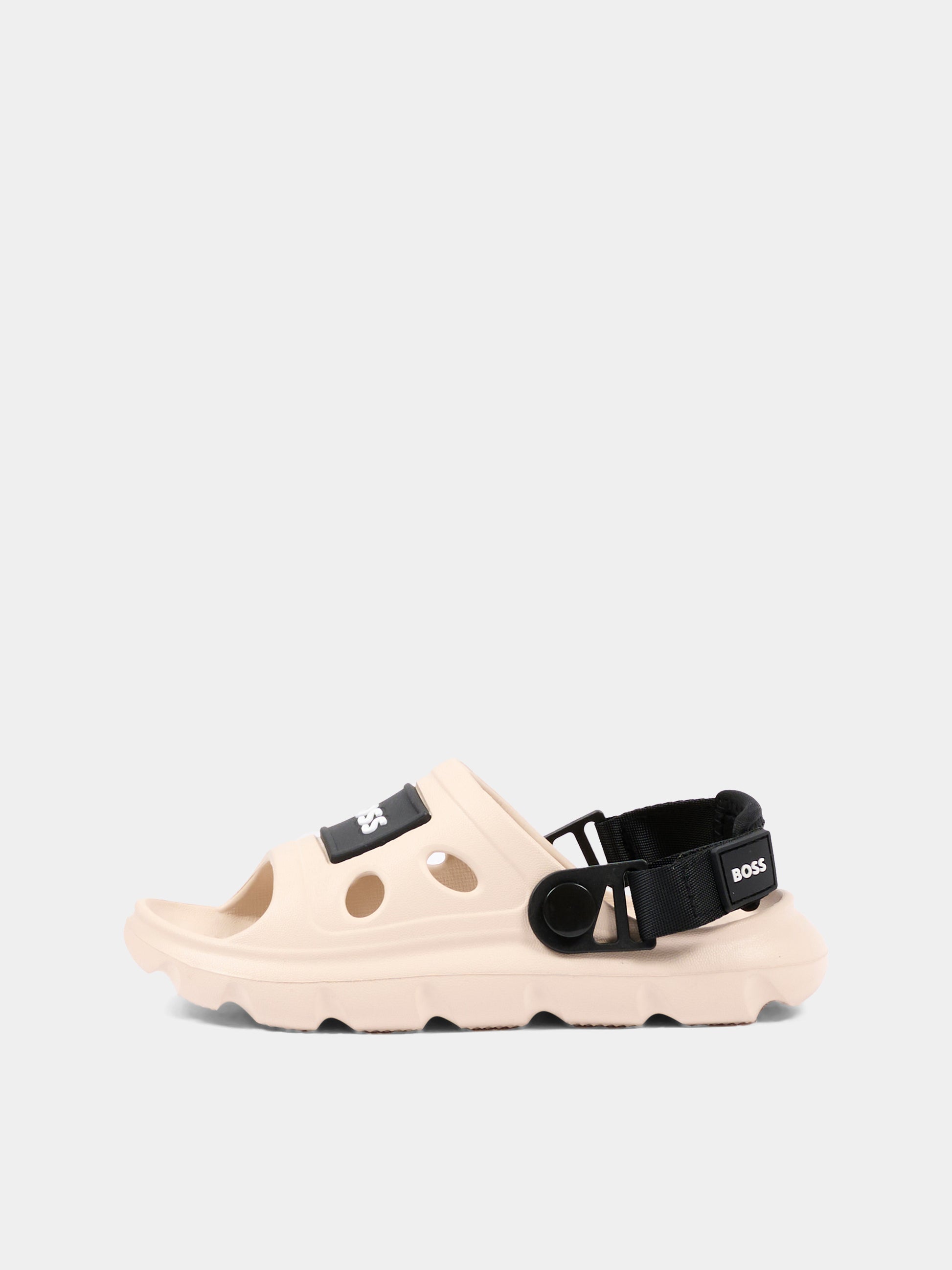Sandali beige per bambino con logo,Boss,J52813 249
