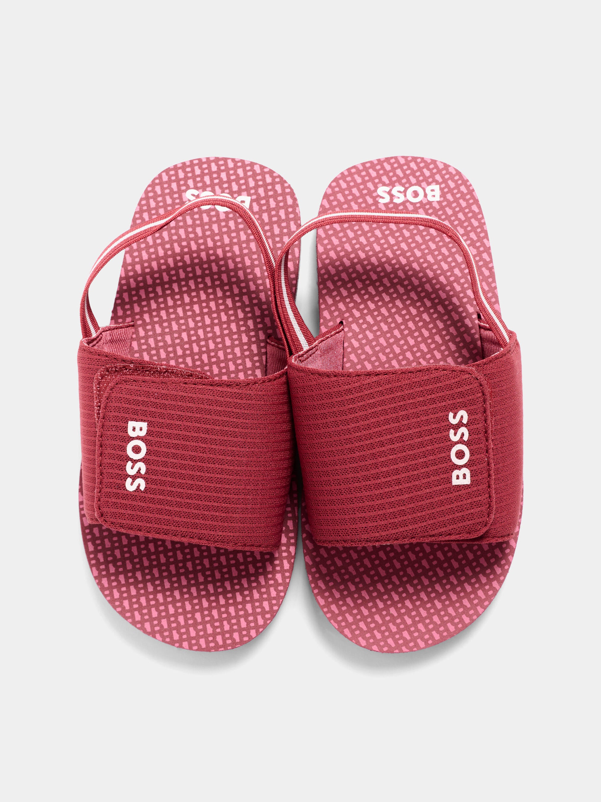 Sandali rossi per bambino con logo,Boss,J52820 48B