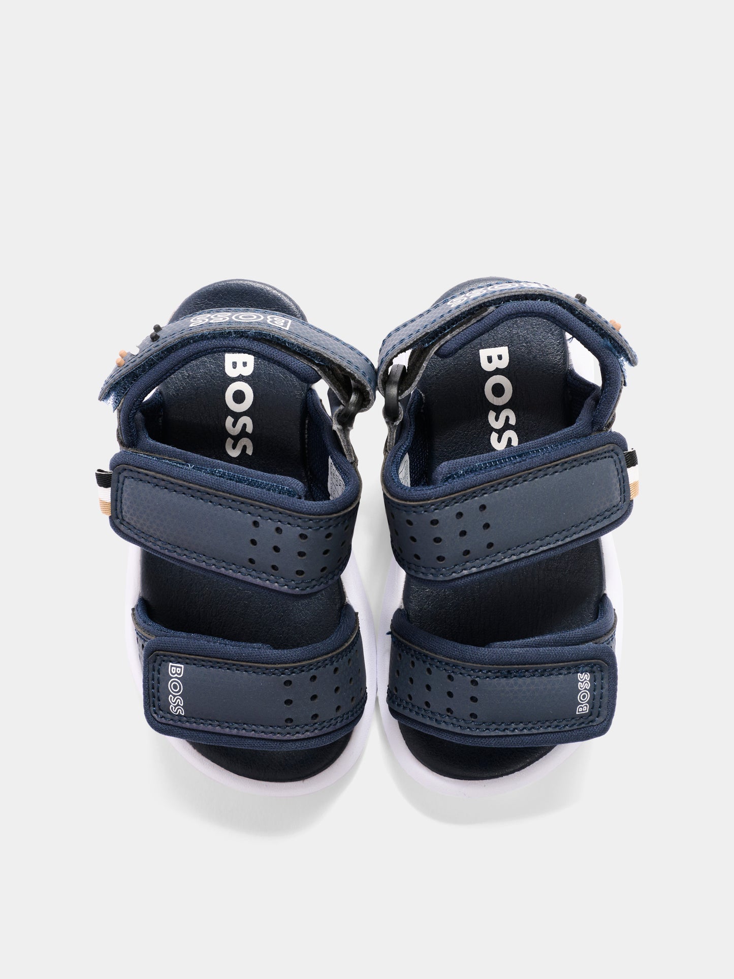 Sandali blu per bambino con logo,Boss,J52823 849