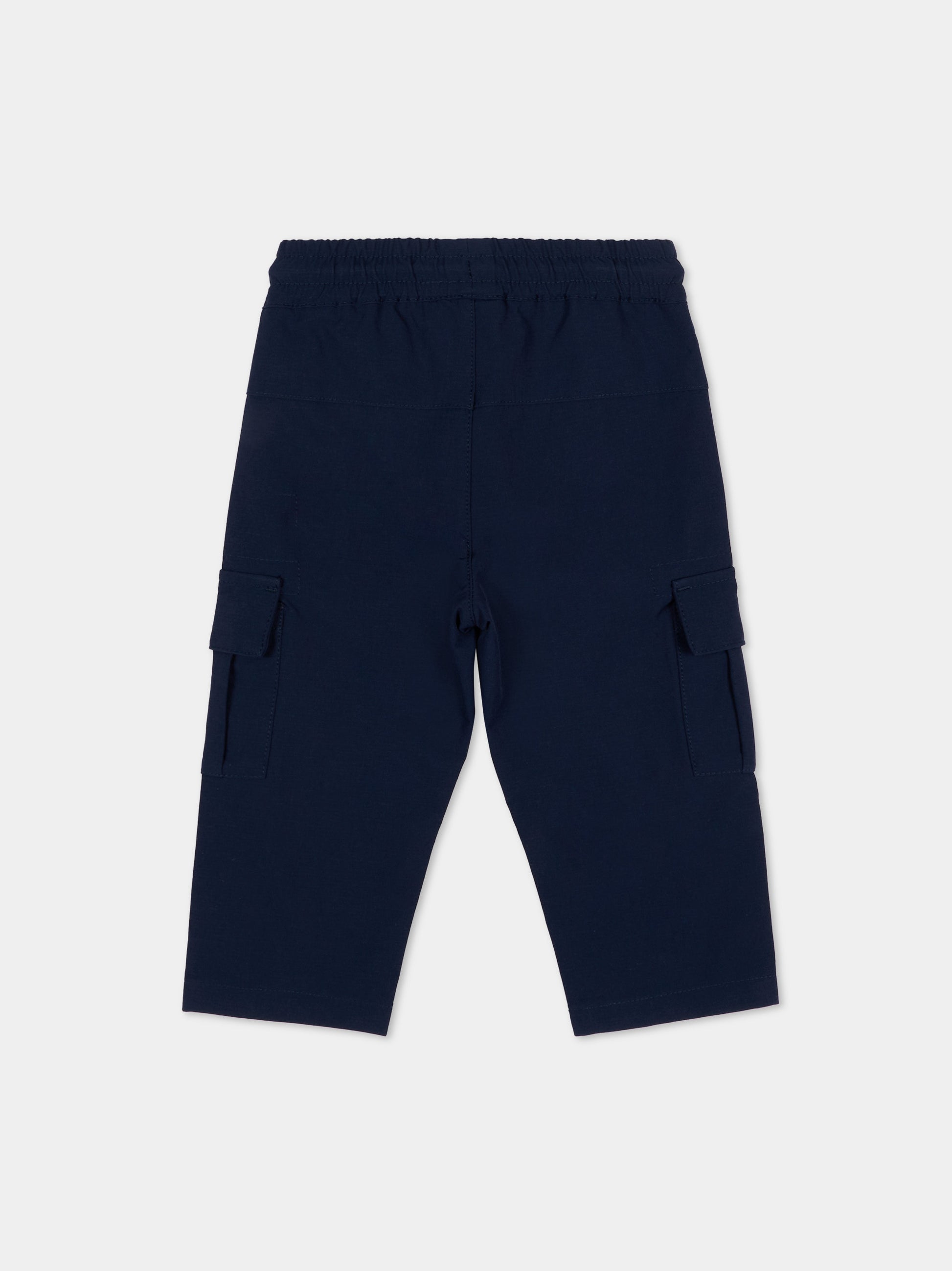 Pantalone blu per neonato con tasche cargo,Boss,J52855 849