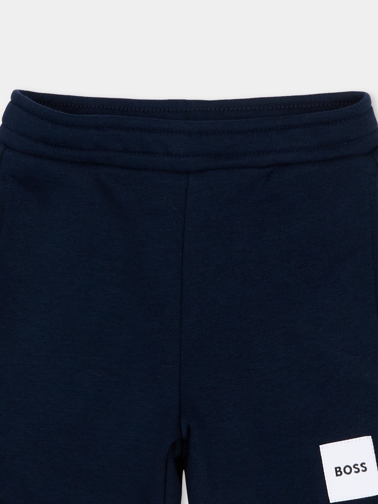 Shorts sportivi blu per neonato con logo,Boss,J52874 849