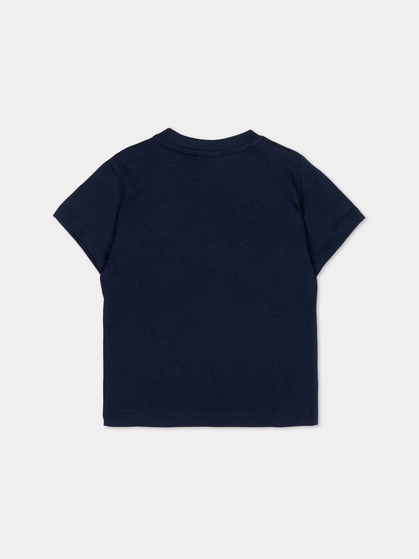 T-Shirt blu per neonato con logo,Boss,J52882 849