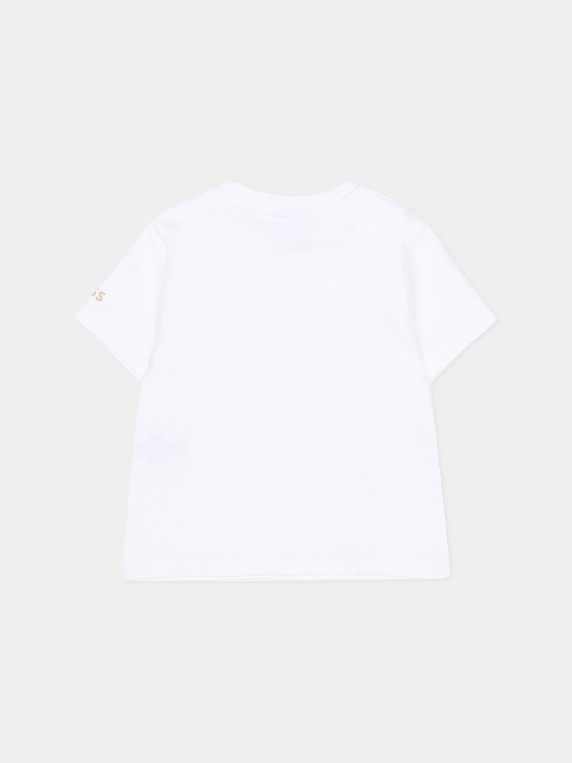 Salopette beige a righe per neonato,Boss,J53038 249