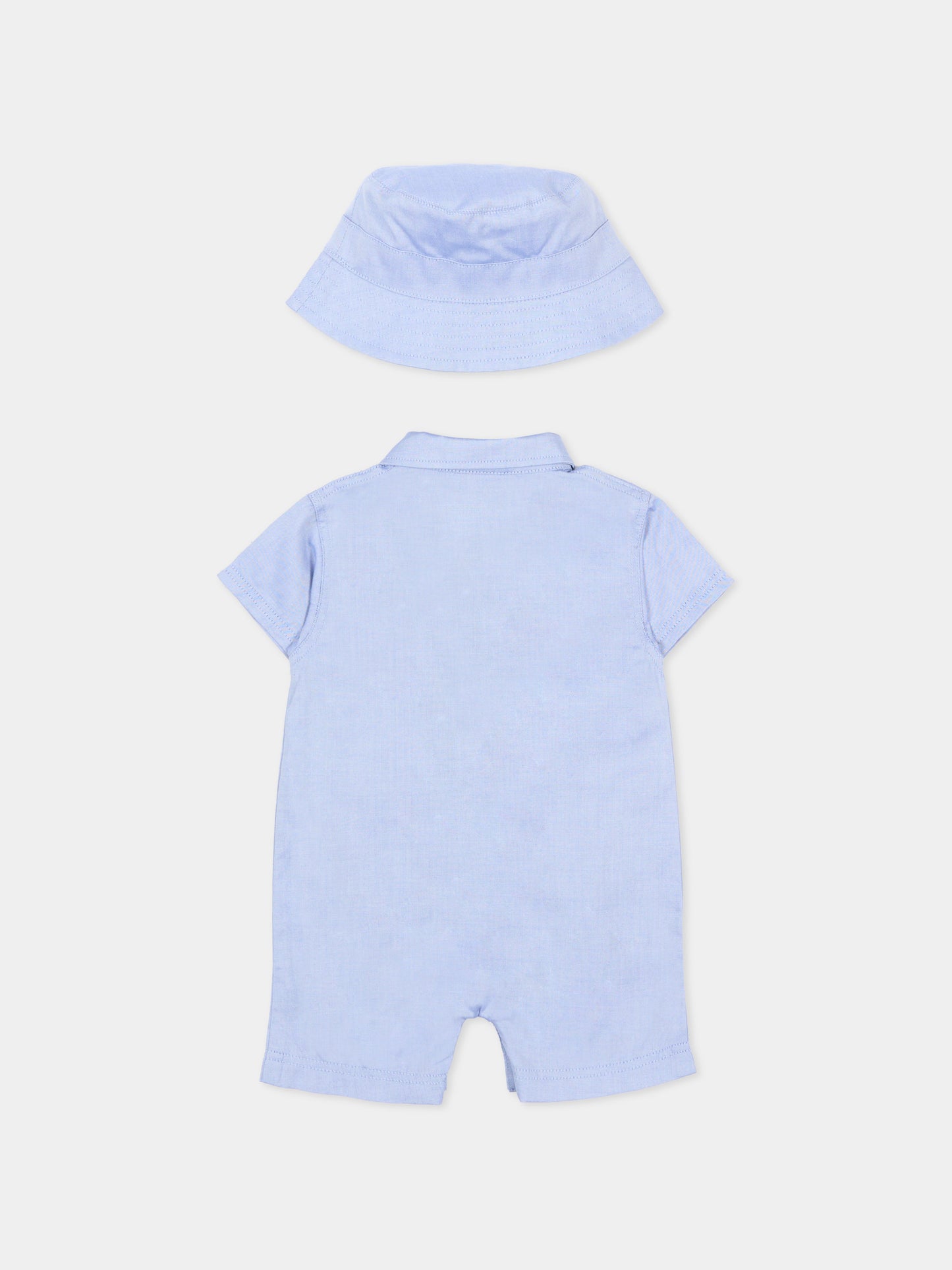 Pagliaccetto celeste per neonato con cappello,Boss,J53043 813