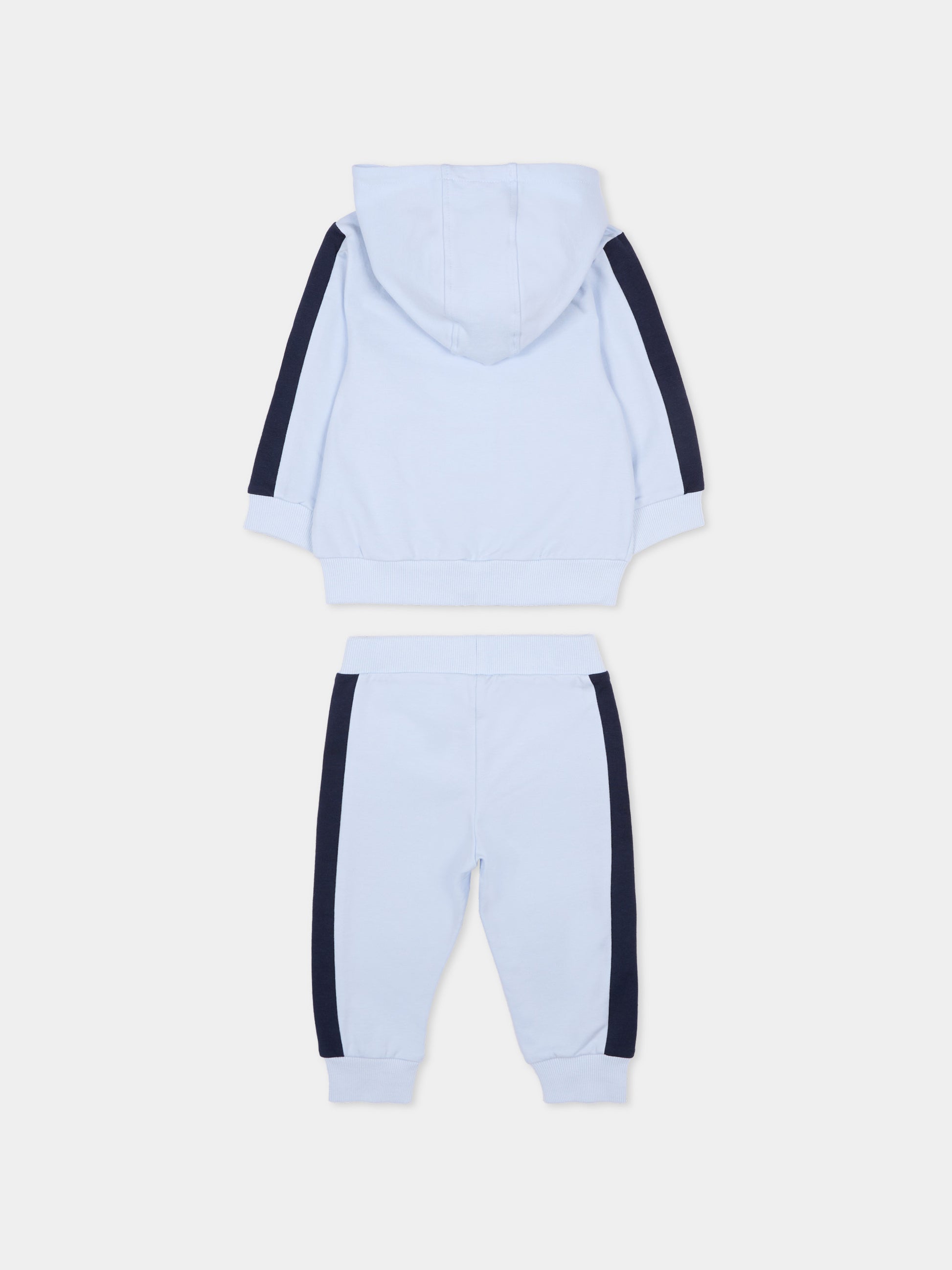 Completo celeste per neonato con logo e panda,Boss,J53051 771