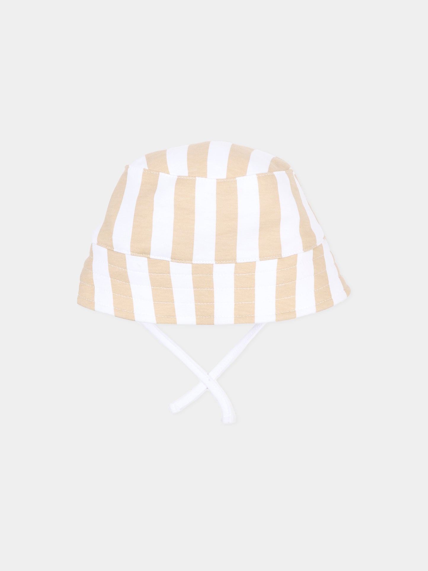 Cloche reversibile beige per neonato con logo,Boss,J53097 249