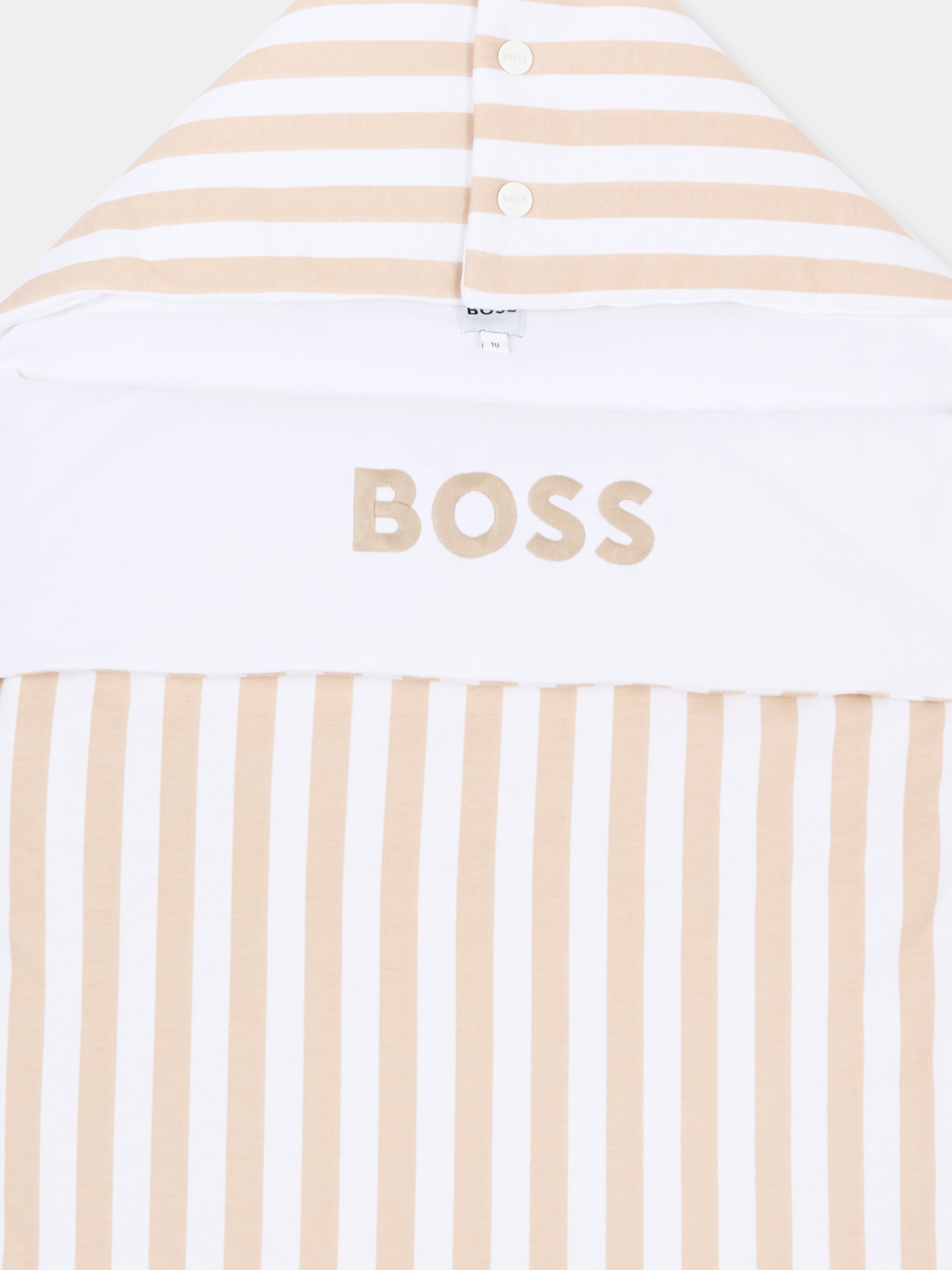 Sacco nanna beige a righe per neonato,Boss,J53099 249