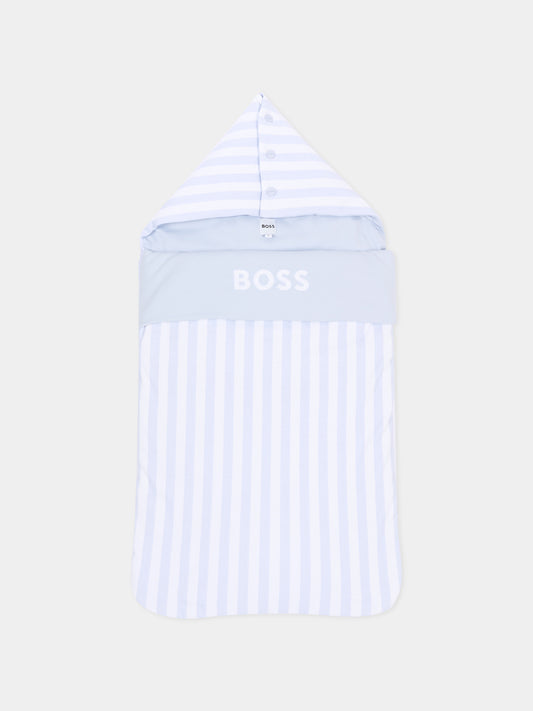 Sacco nanna celeste a righe per neonato,Boss,J53099 771