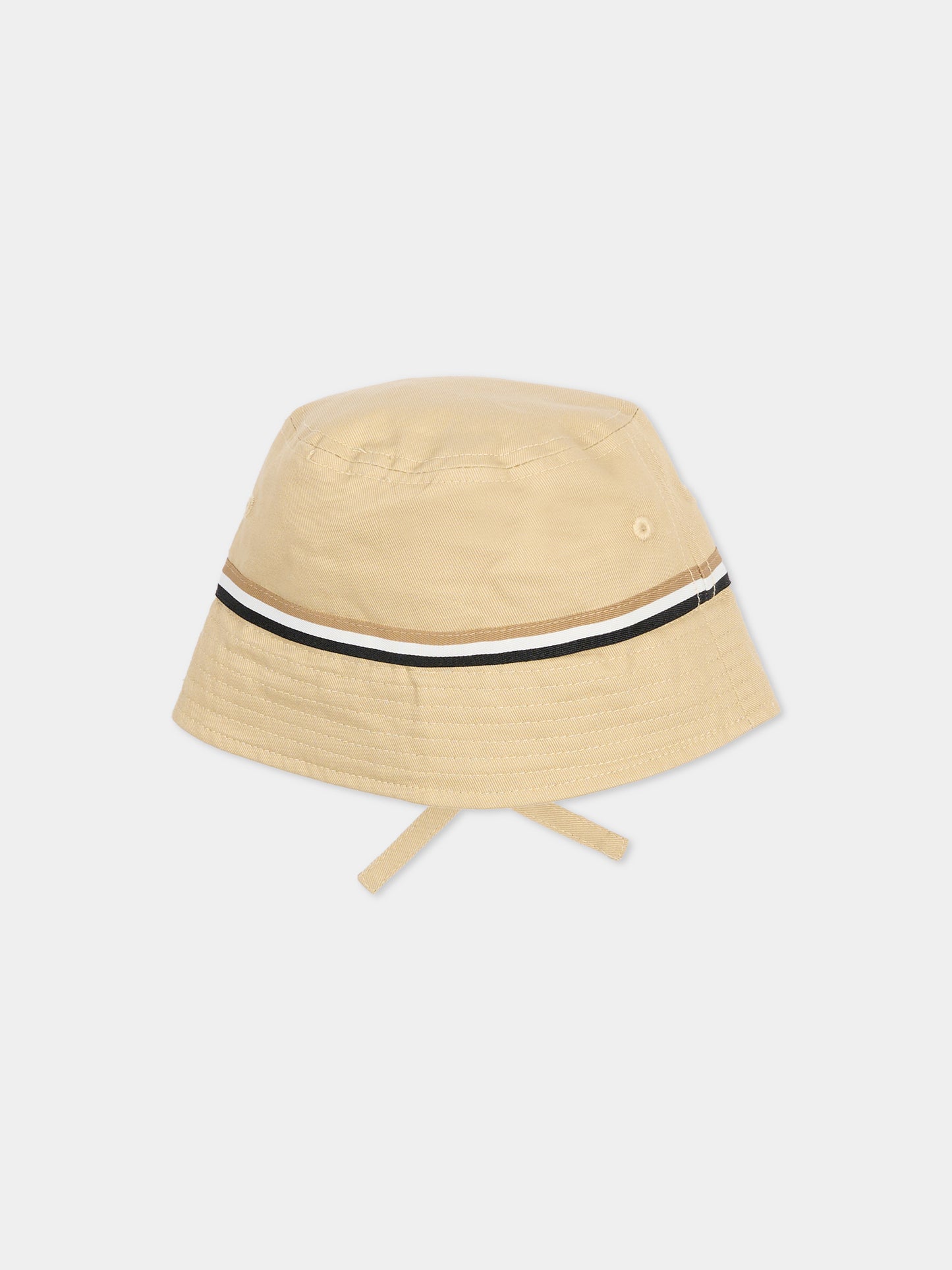 Cloche beige per neonato con logo,Boss,J53100 249