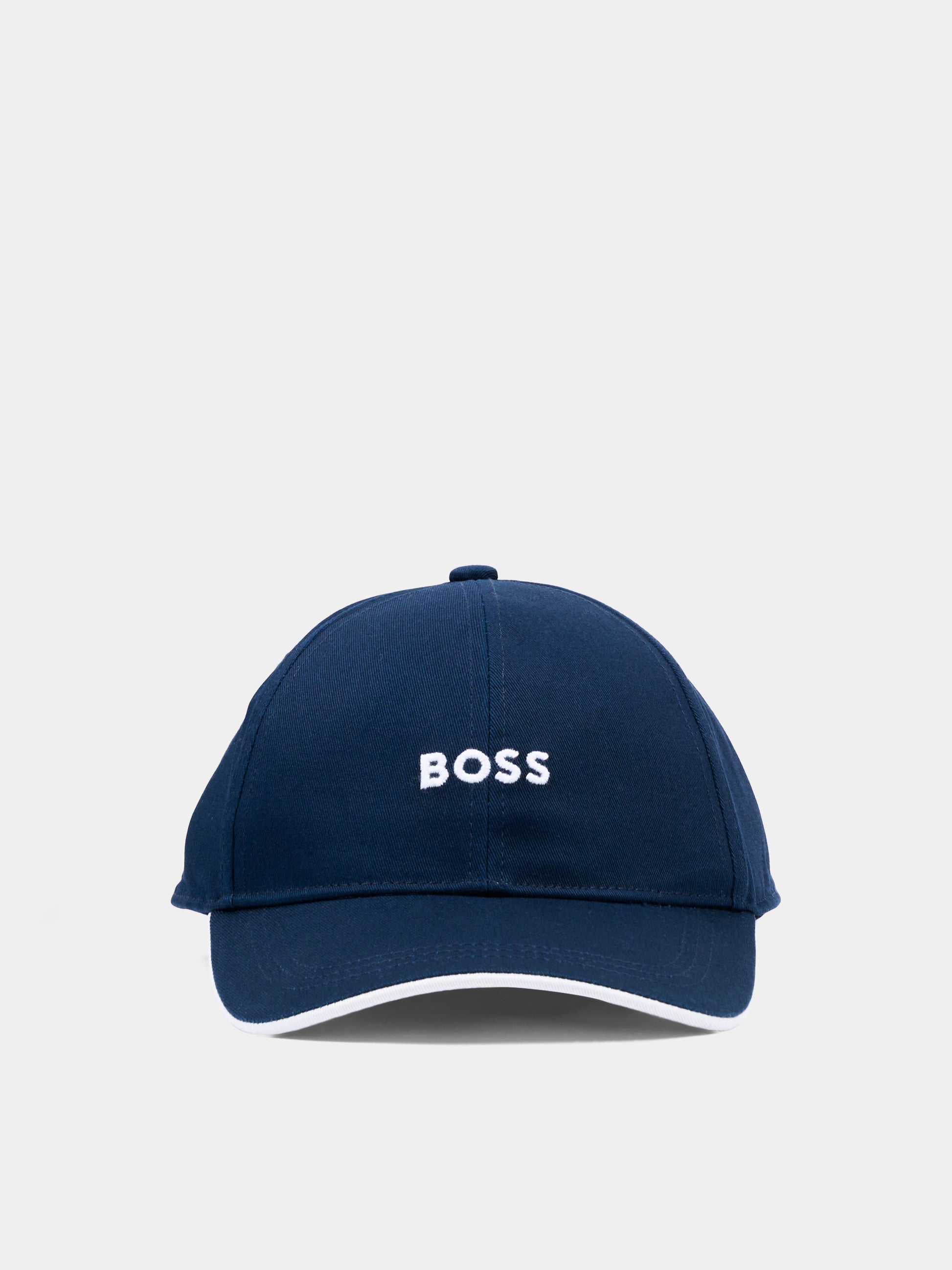 Cappello con visiera blu per bambino con logo,Boss,J53115 849