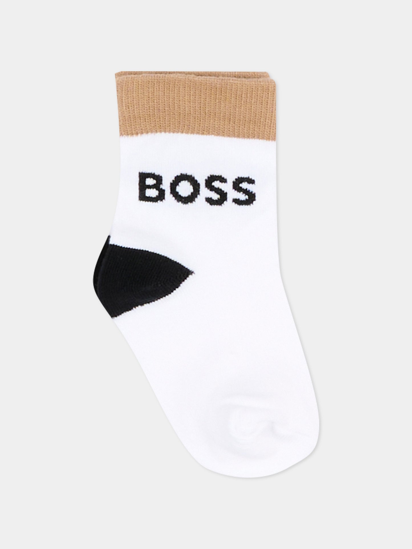 Calzini multicolor per neonato con logo,Boss,J53146 09B