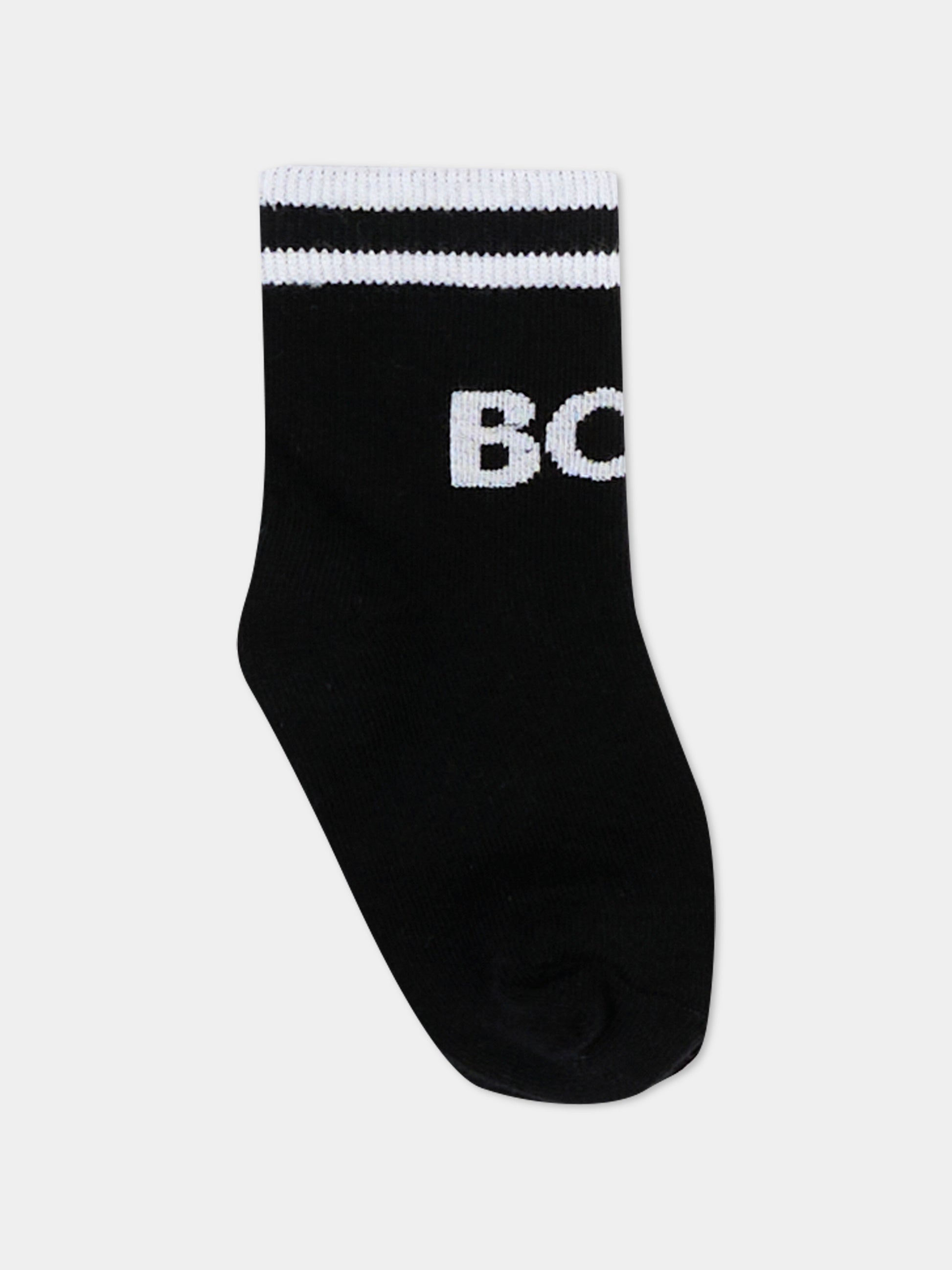 Calzini multicolor per neonato con logo,Boss,J53146 09B