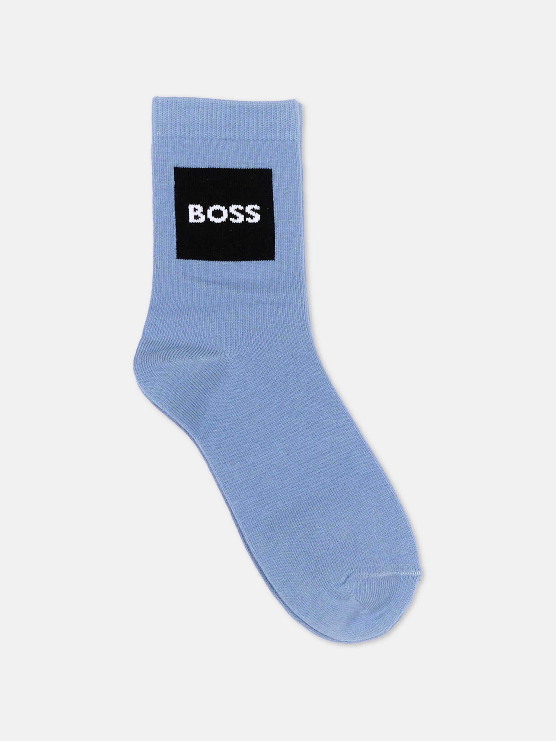 Calzini multicolor per bambino con logo,Boss,J53152 881