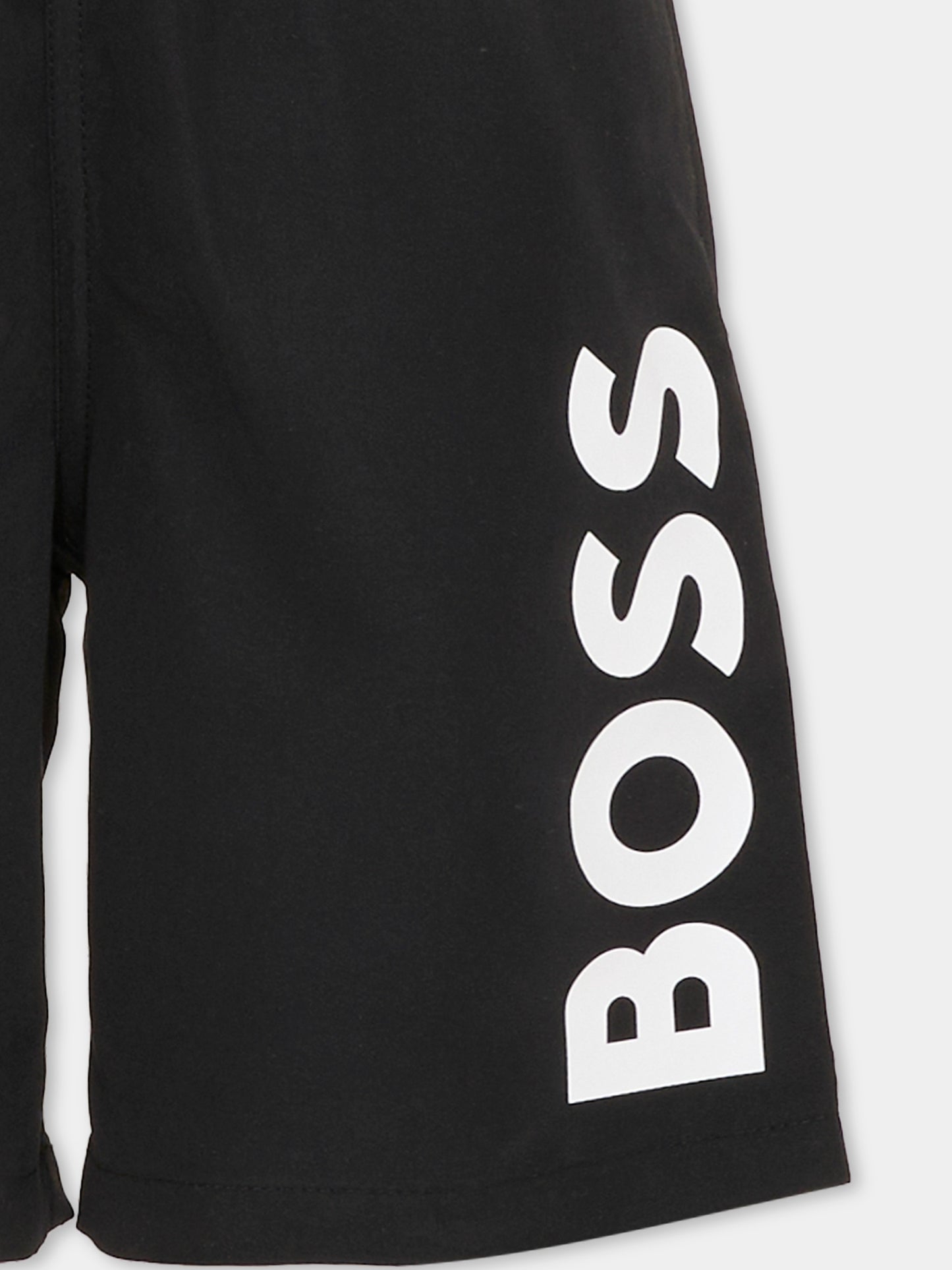 Boxer mare nero per bambino con logo,Boss,J53171 09B