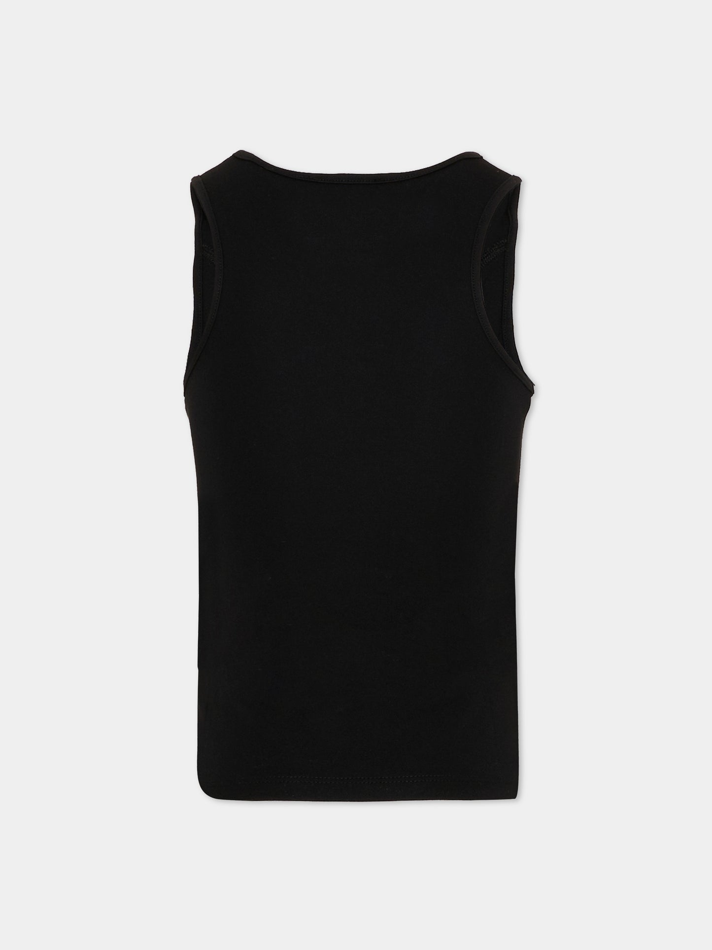 Canotta nero per bambina con logo,Dkny,D62616 09B