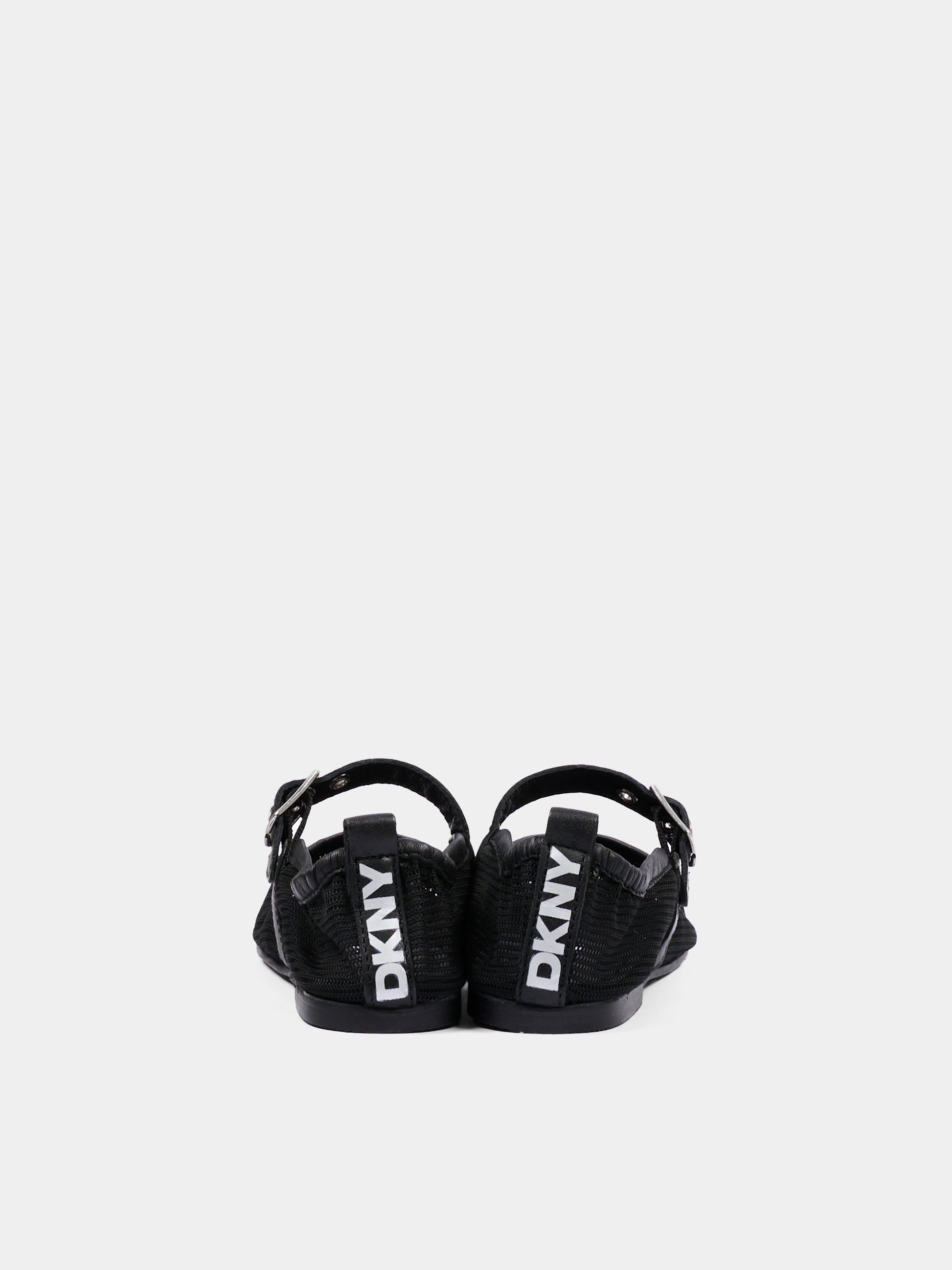 Ballerine nere per bambina a rete,Dkny,D62636 09B