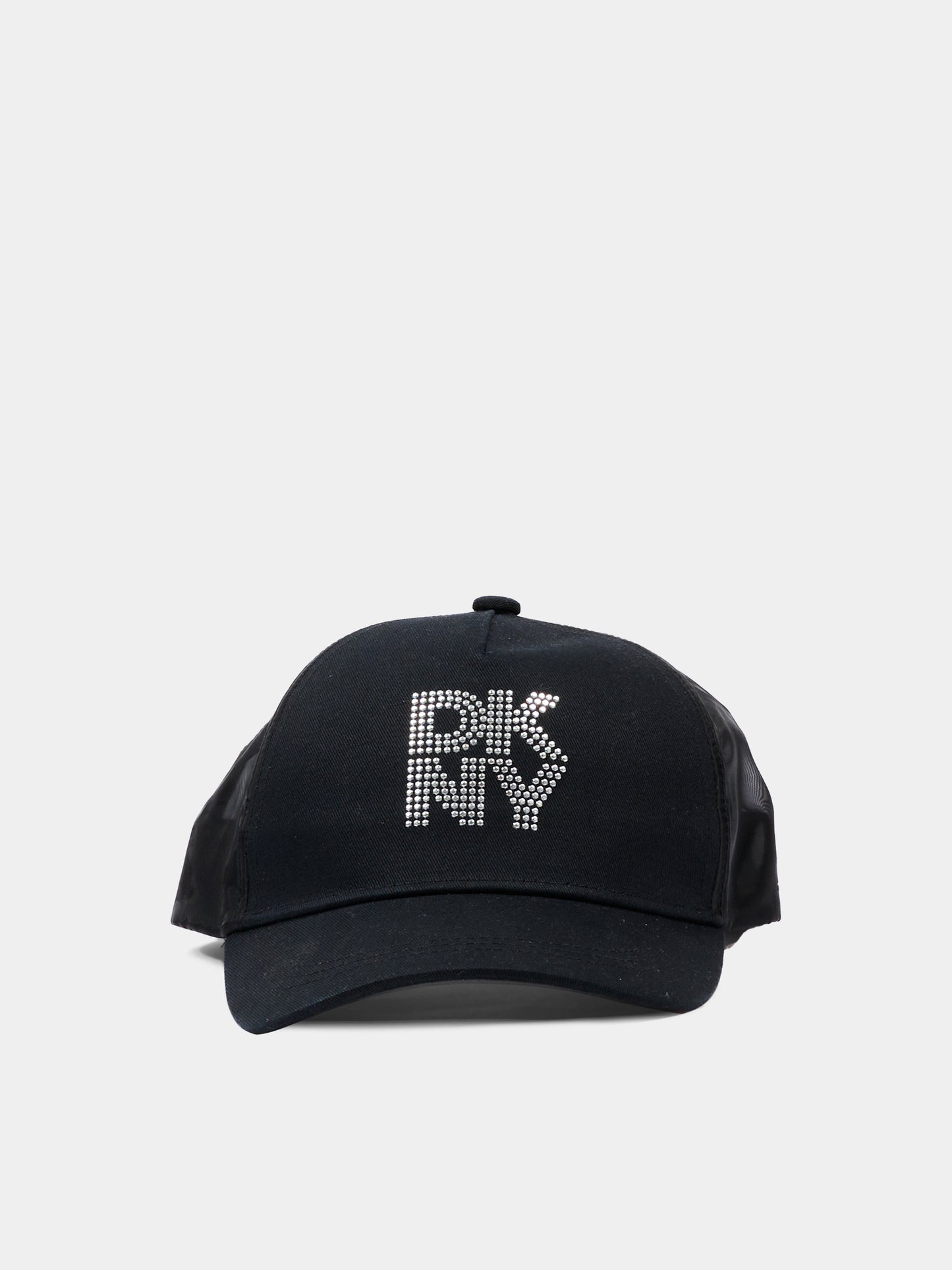 Cappello con visiera nero per bambina con logo,Dkny,D62642 09B