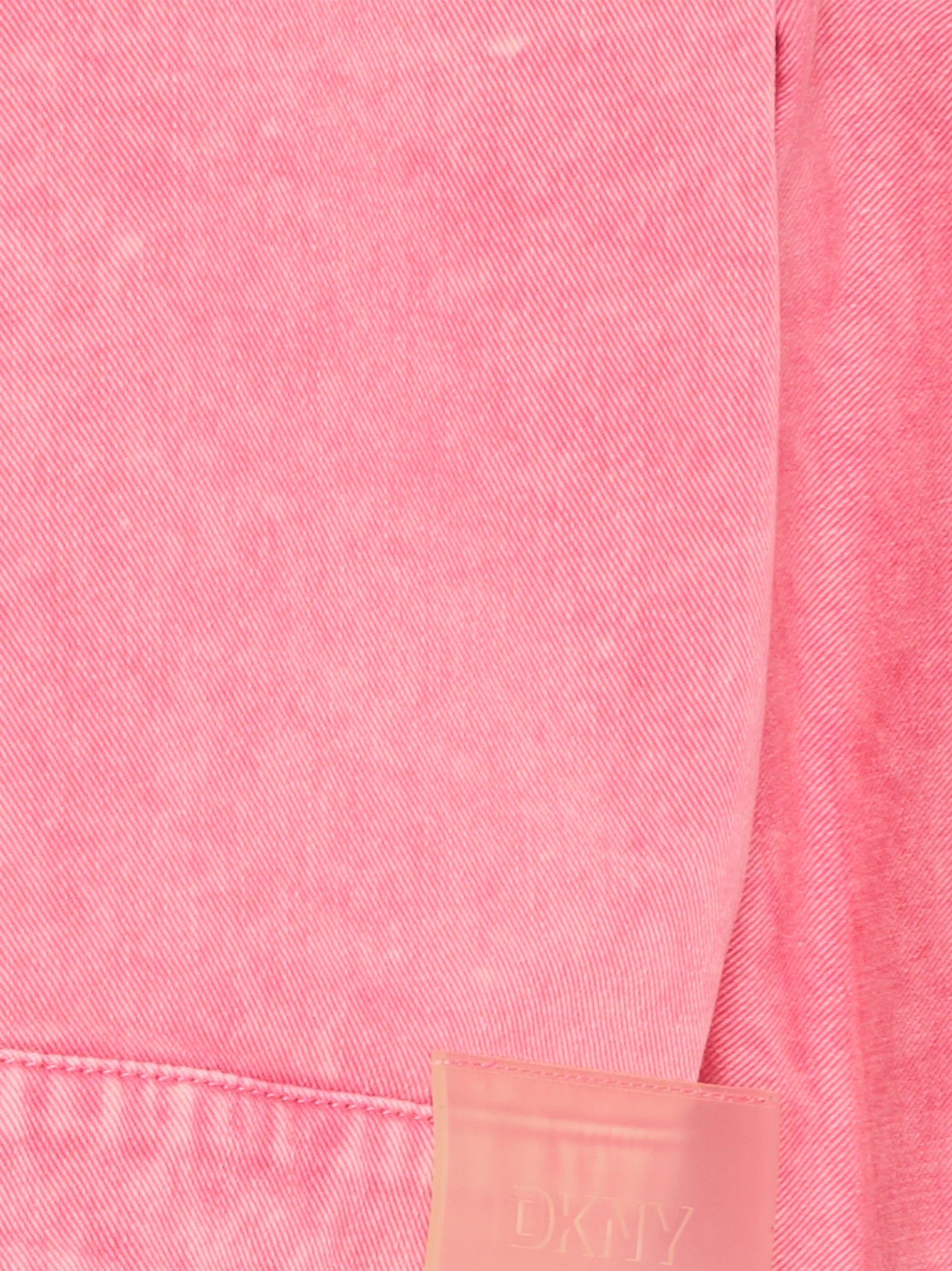 Giubbotto di jeans rosa per bambina con logo,Dkny,D62687 48K