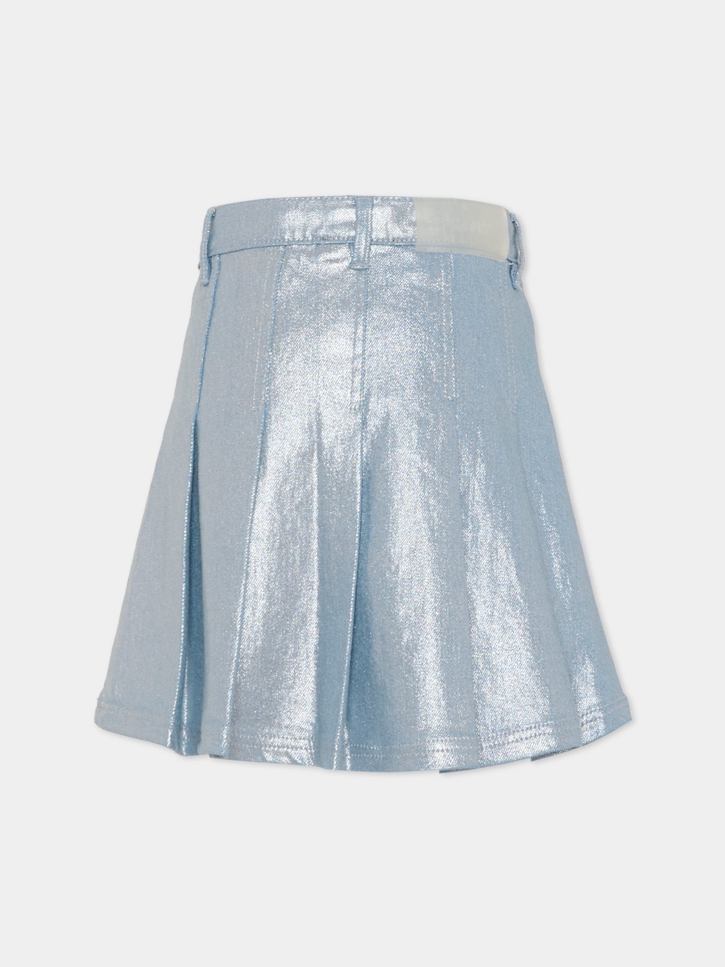 Gonna argento per bambina con logo,Dkny,D62693 016