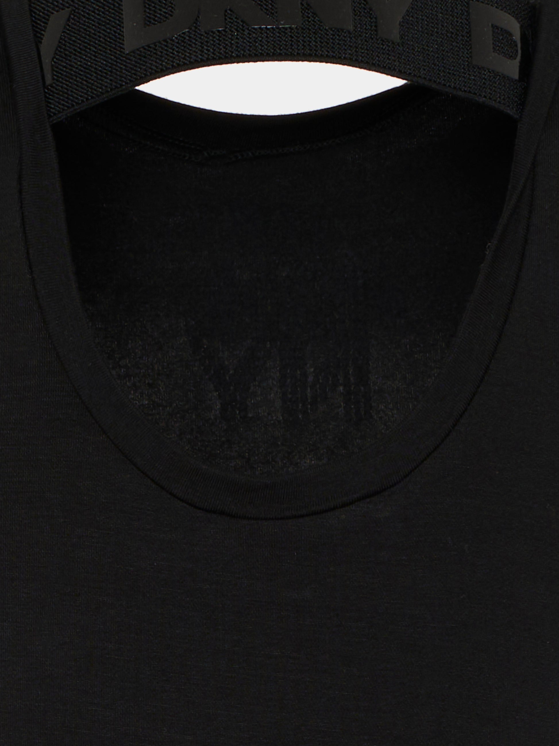 Vestito nero per bambina con logo,Dkny,D62697 09B