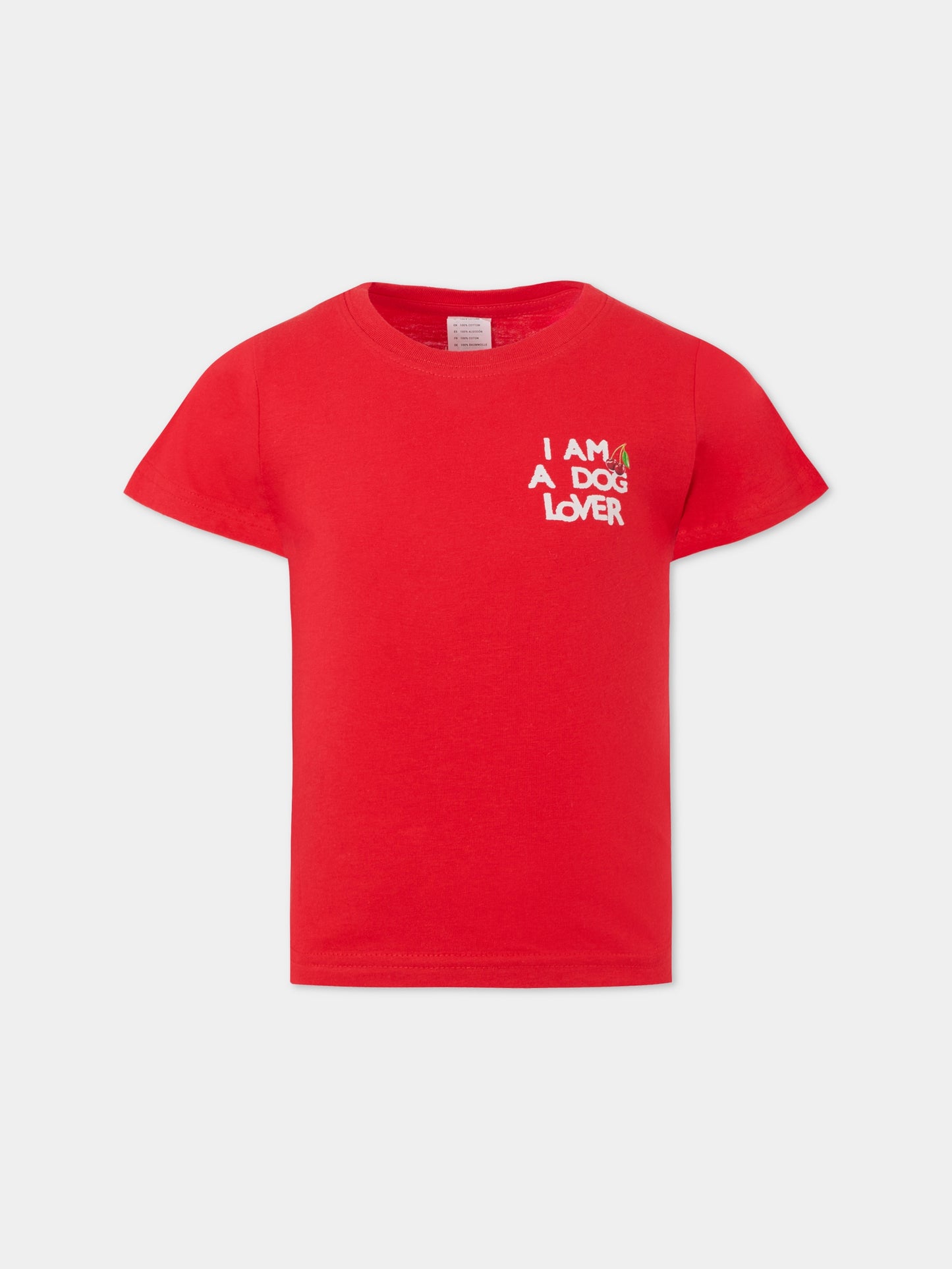 T-shirt rossa per bambini Pets Dream,United Pets X Coccolebimbi,T-SHIRT ROSSA PER BAMBINI PETS DREAM