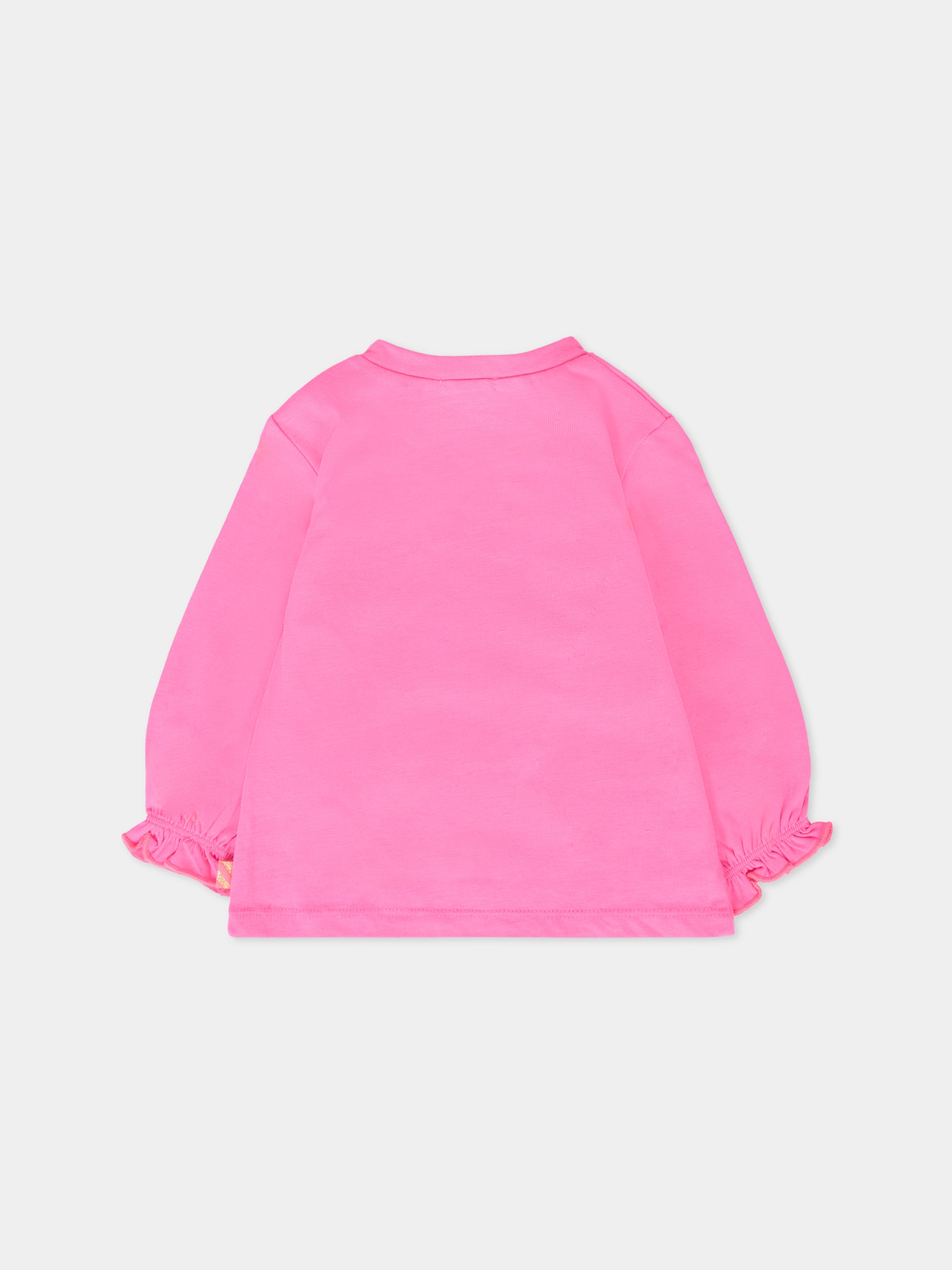 T-shirt fucsia per neonata con unicorno,Billieblush,U20406 473