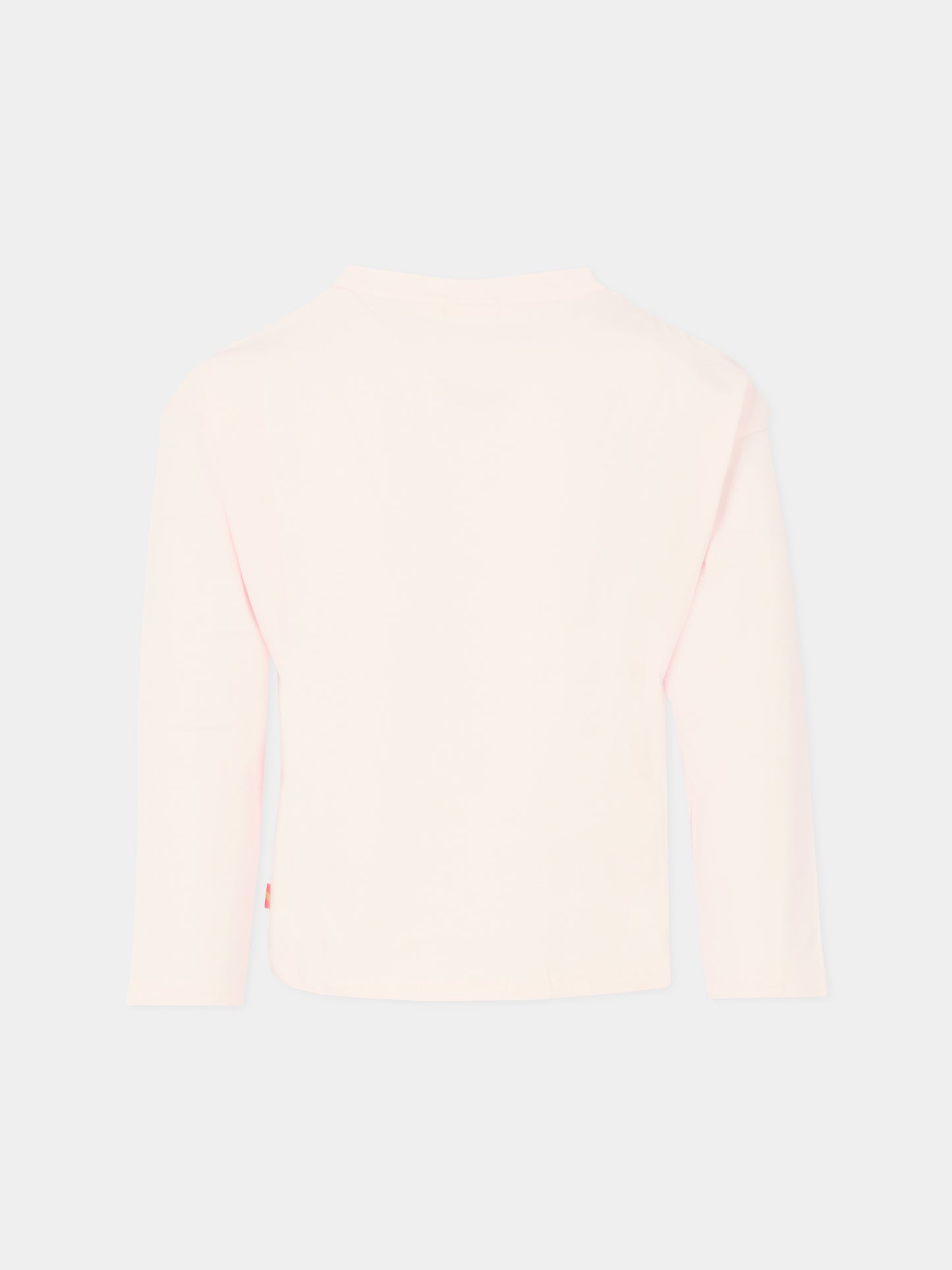 T-shirt rosa per bambina con scritta,Billieblush,U20481 44L