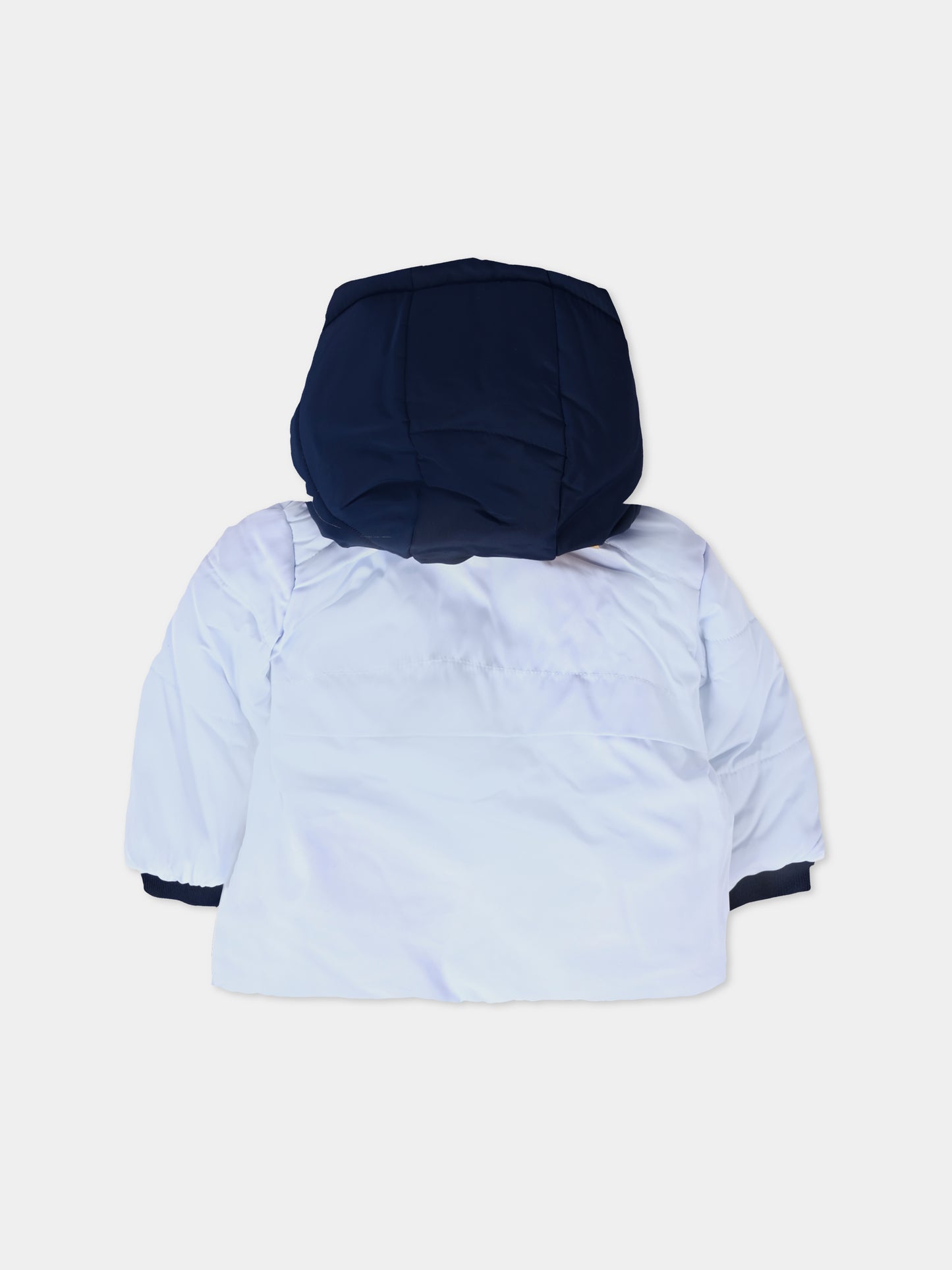 Piumino reversibile celeste per neonato con patch,Boss,J51047 771