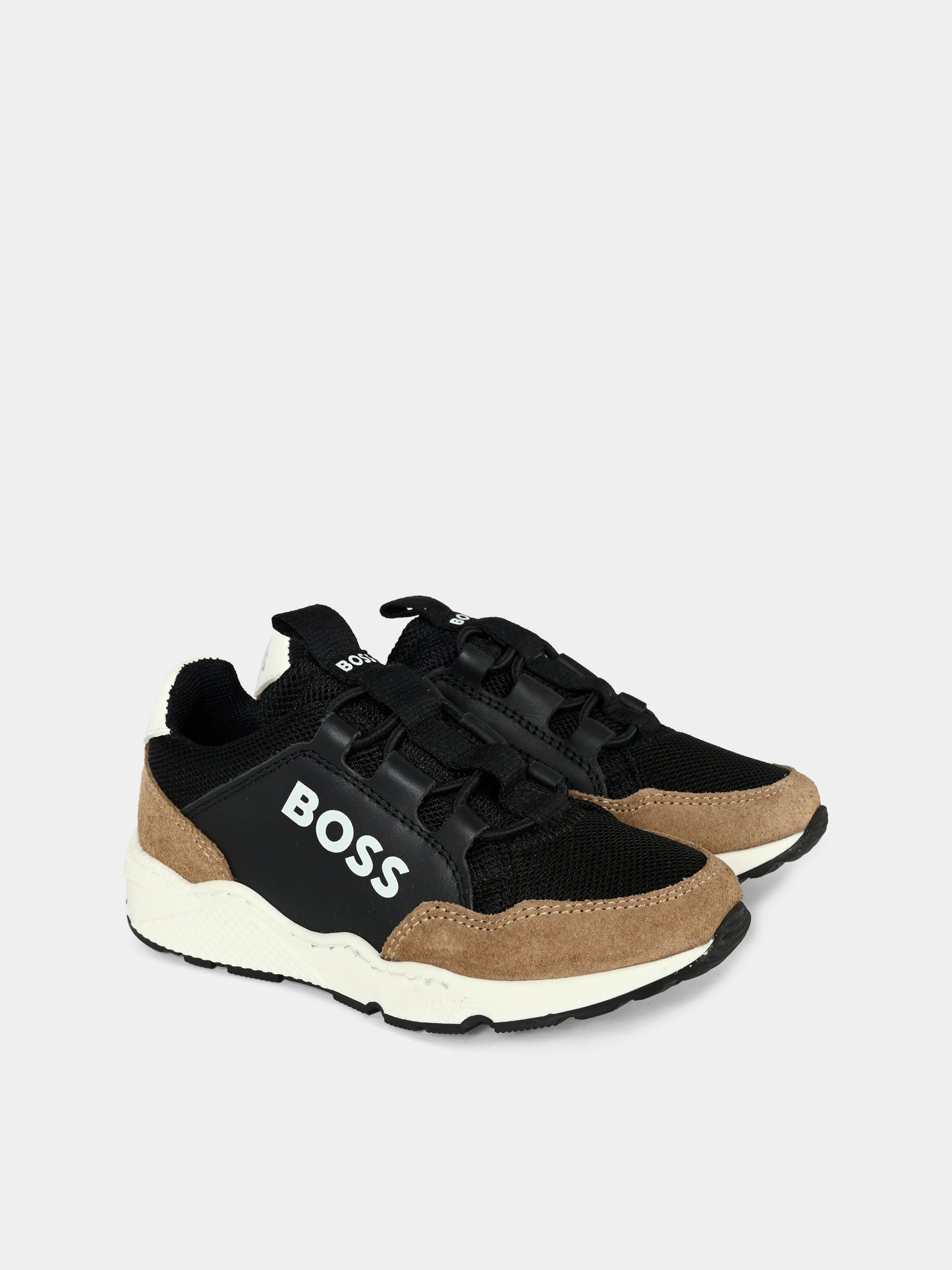 Sneakers multicolor per bambino con logo,Boss,J51314 269