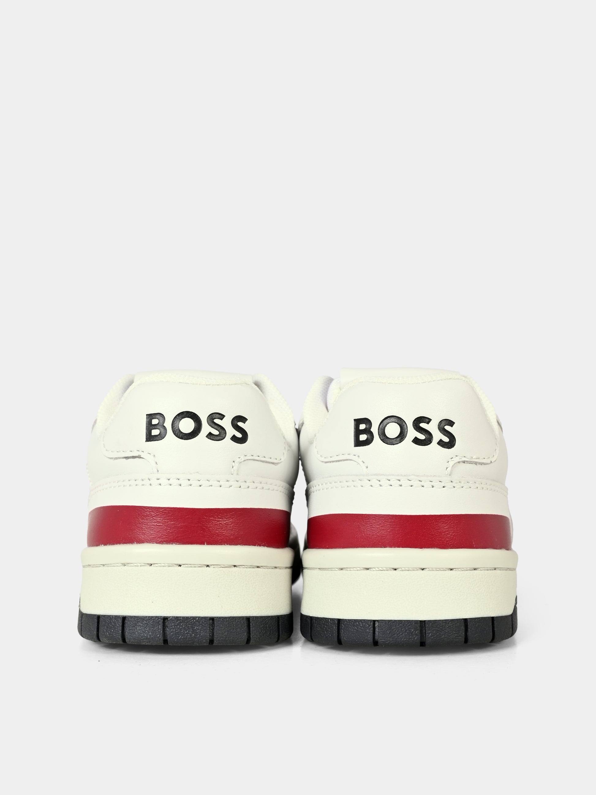 Sneakers avorio per bambino con logo,Boss,J51324 10P