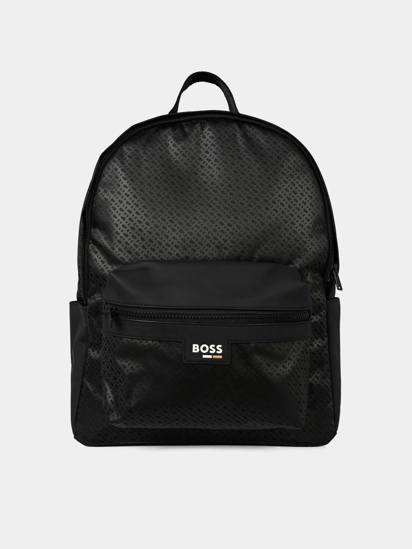 Zaino nero per bambino con logo,Boss,J51582 09B
