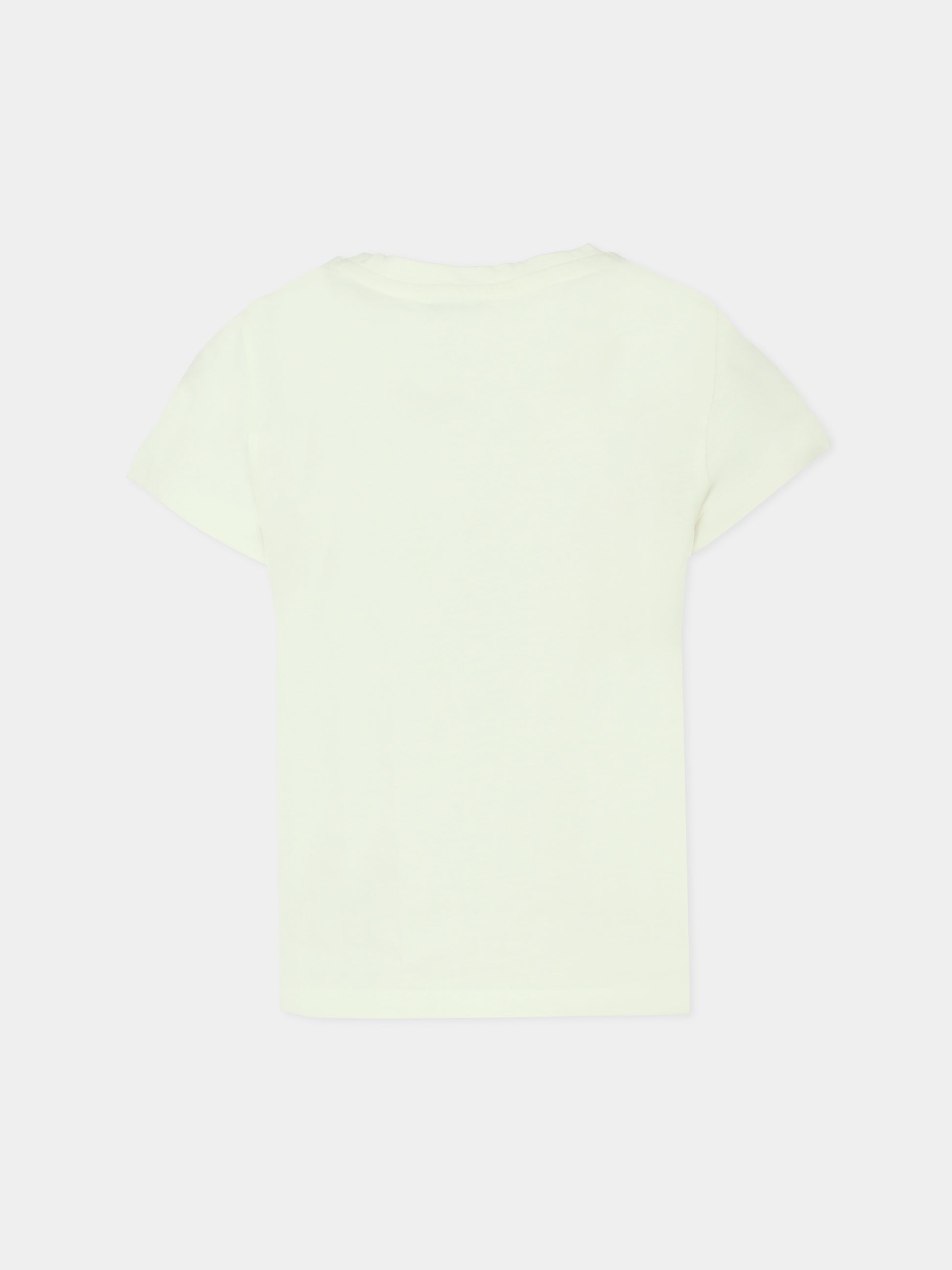 T-shirt avorio per bambina con logo,Sonia Rykiel Paris,A00250 117