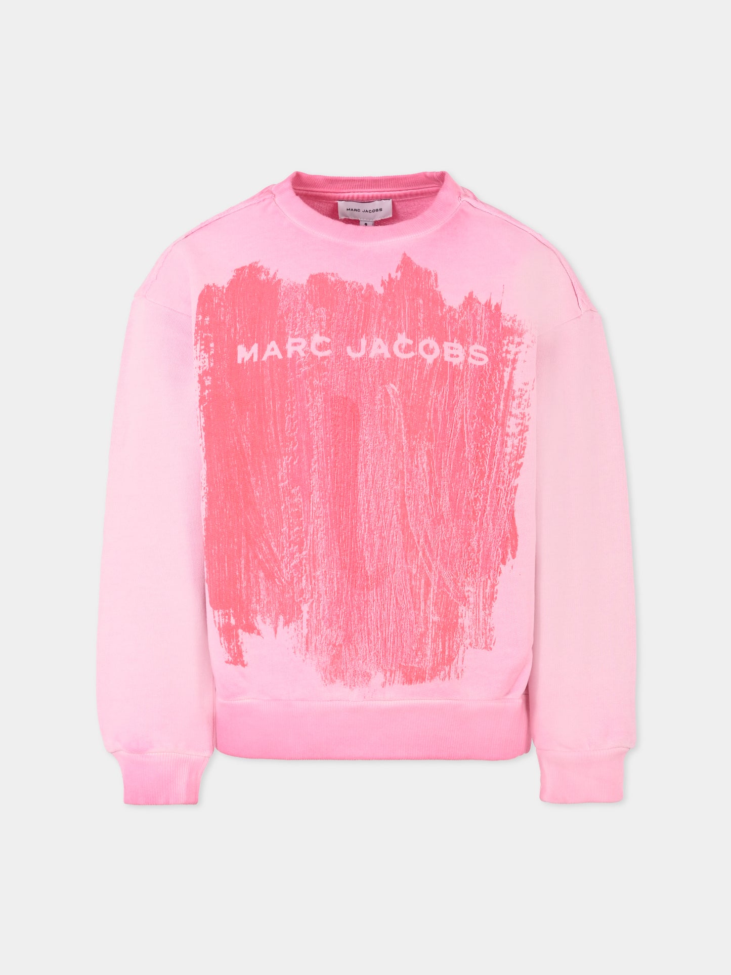 Felpa rosa per bambina con logo,Marc Jacobs,W60291 490