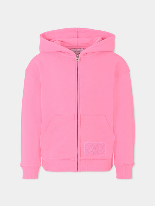 Felpa rosa per bambina con logo,Marc Jacobs,W60321 490